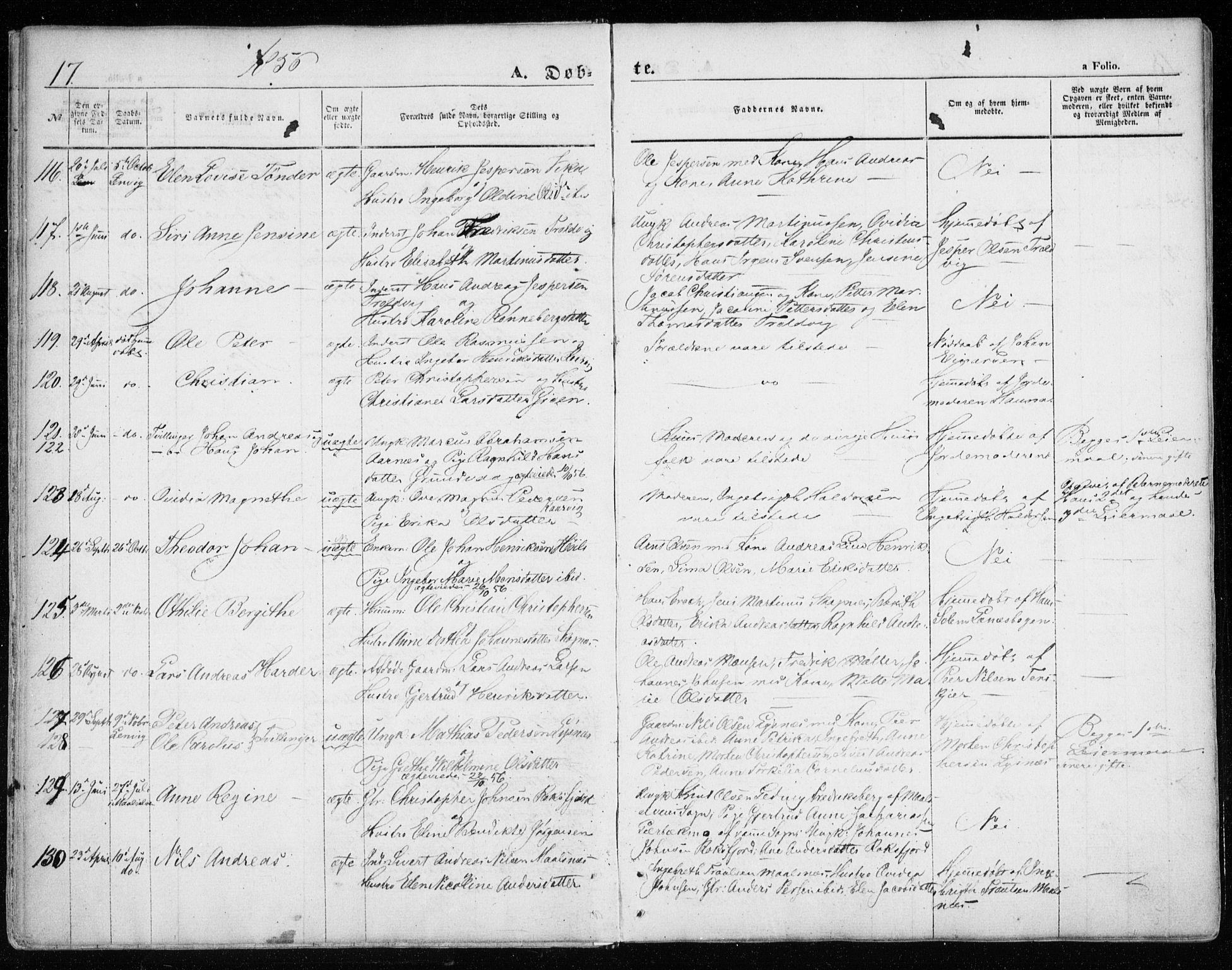 Lenvik sokneprestembete, SATØ/S-1310/H/Ha/Haa/L0007kirke: Parish register (official) no. 7, 1855-1865, p. 17