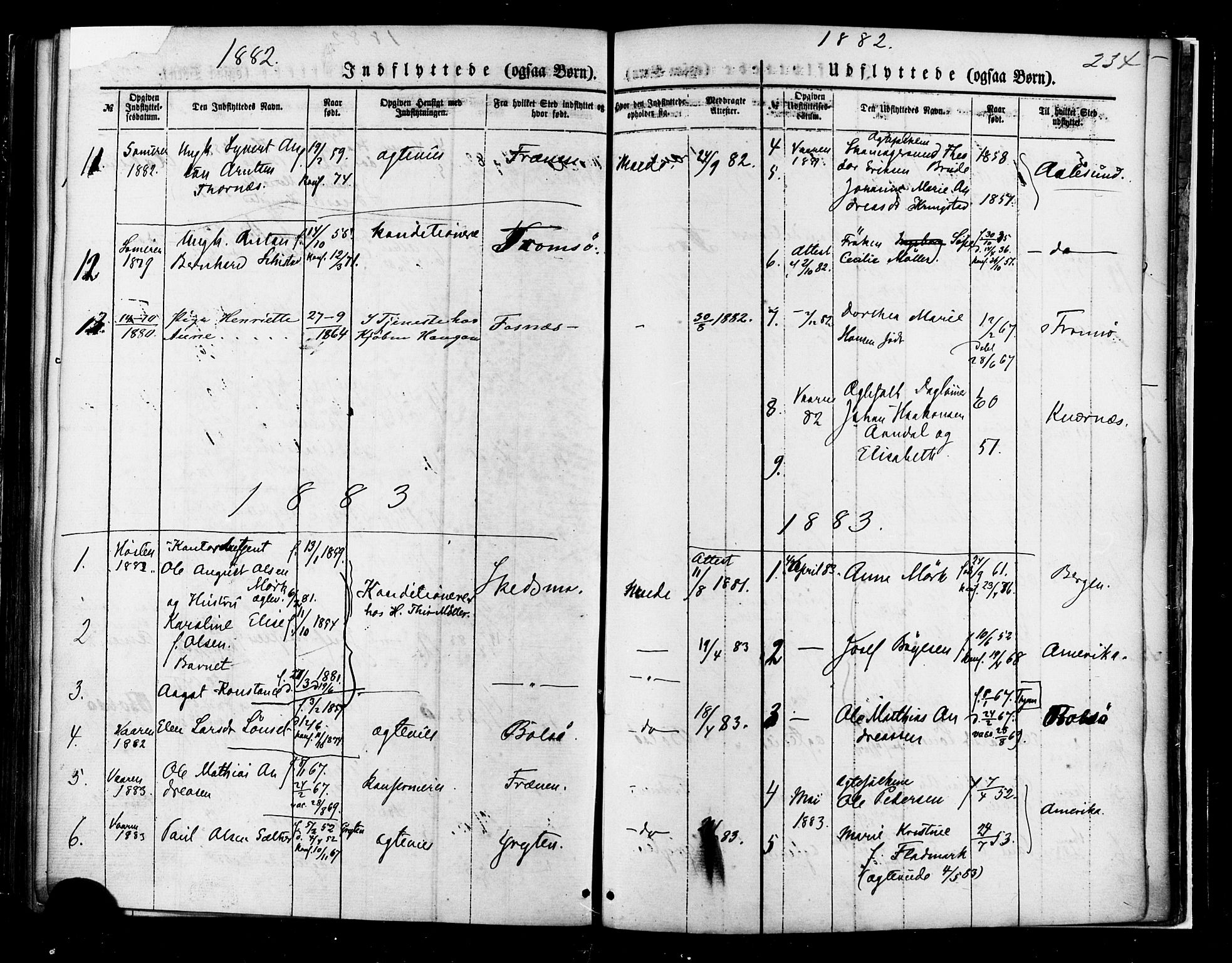 Ministerialprotokoller, klokkerbøker og fødselsregistre - Møre og Romsdal, SAT/A-1454/558/L0691: Parish register (official) no. 558A05, 1873-1886, p. 234