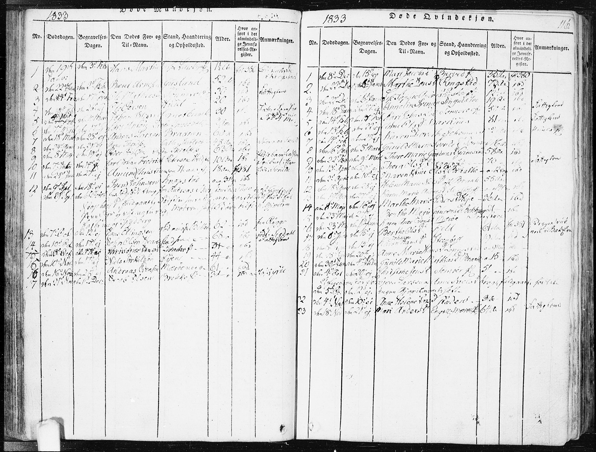 Hobøl prestekontor Kirkebøker, AV/SAO-A-2002/F/Fa/L0002: Parish register (official) no. I 2, 1814-1841, p. 116