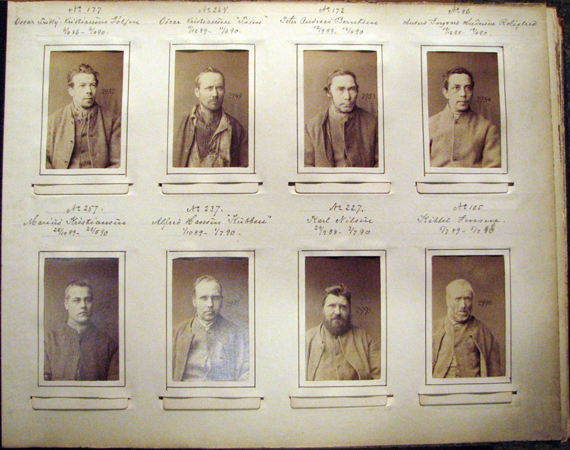 Botsfengslet, AV/RA-S-1539/U/L0062: Fangealbum (fotos), 1889-1894
