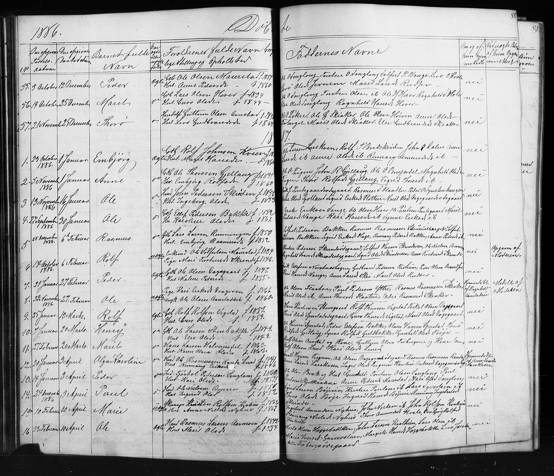 Skjåk prestekontor, SAH/PREST-072/H/Ha/Hab/L0001: Parish register (copy) no. 1, 1865-1893, p. 88