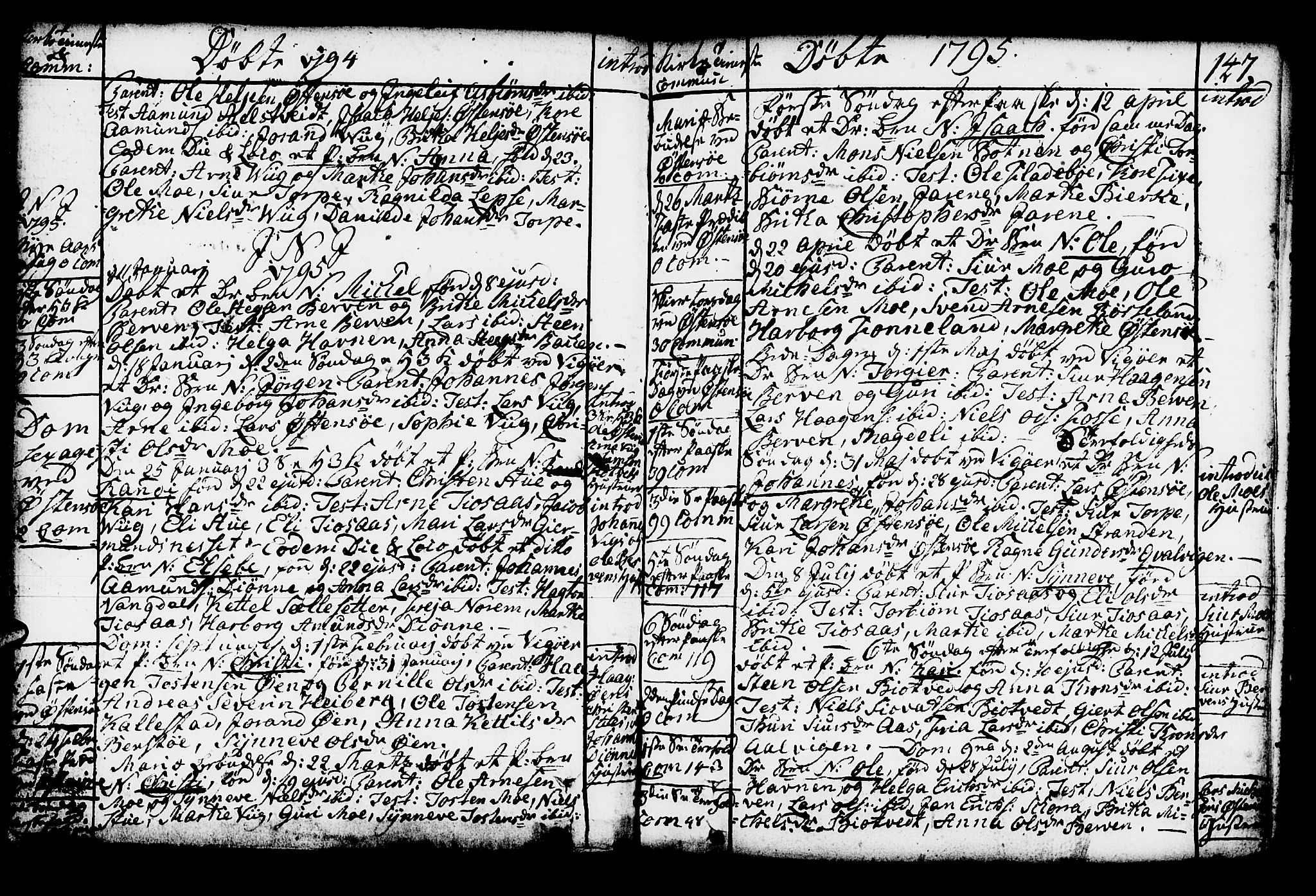Kvam sokneprestembete, SAB/A-76201/H/Haa: Parish register (official) no. A 4, 1743-1795, p. 147