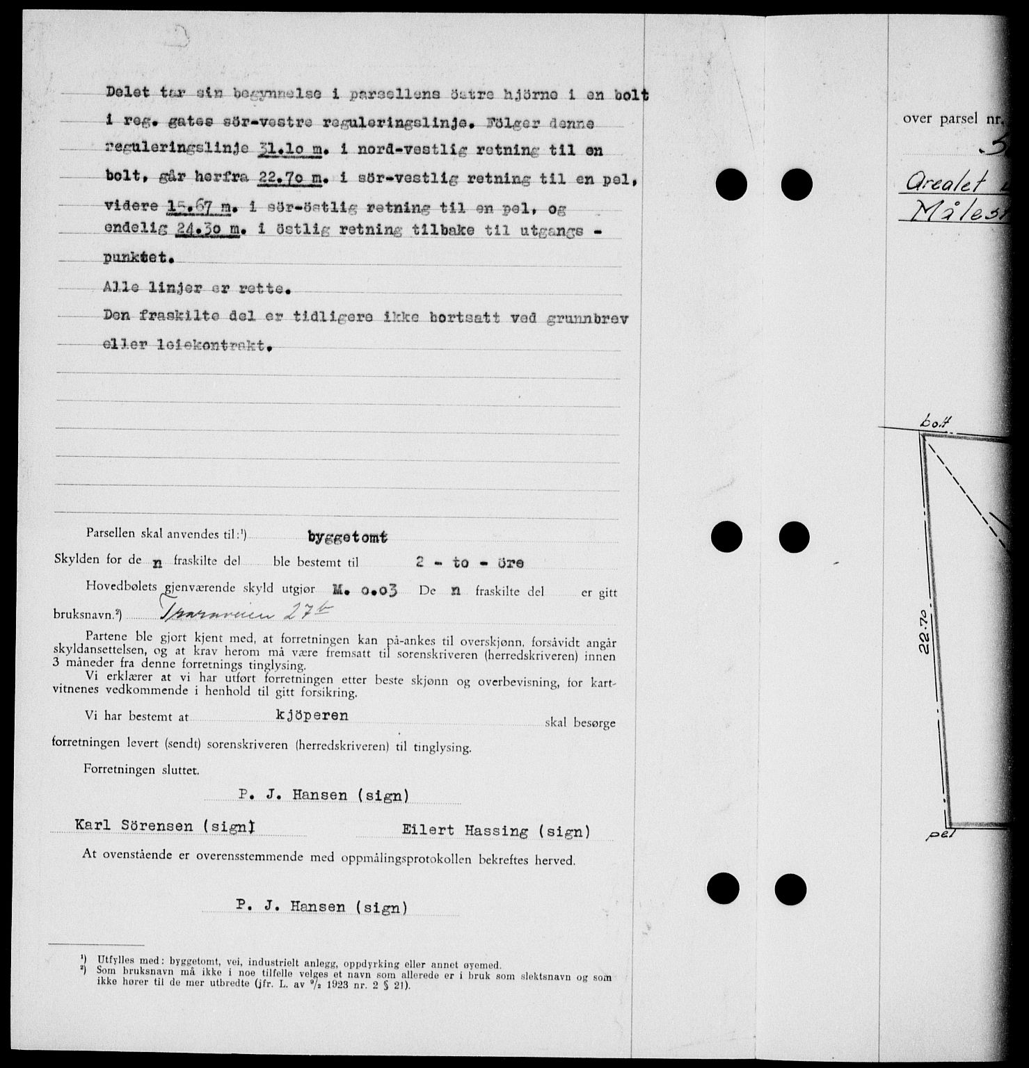 Onsøy sorenskriveri, SAO/A-10474/G/Ga/Gab/L0018: Mortgage book no. II A-18, 1946-1947, Diary no: : 220/1947