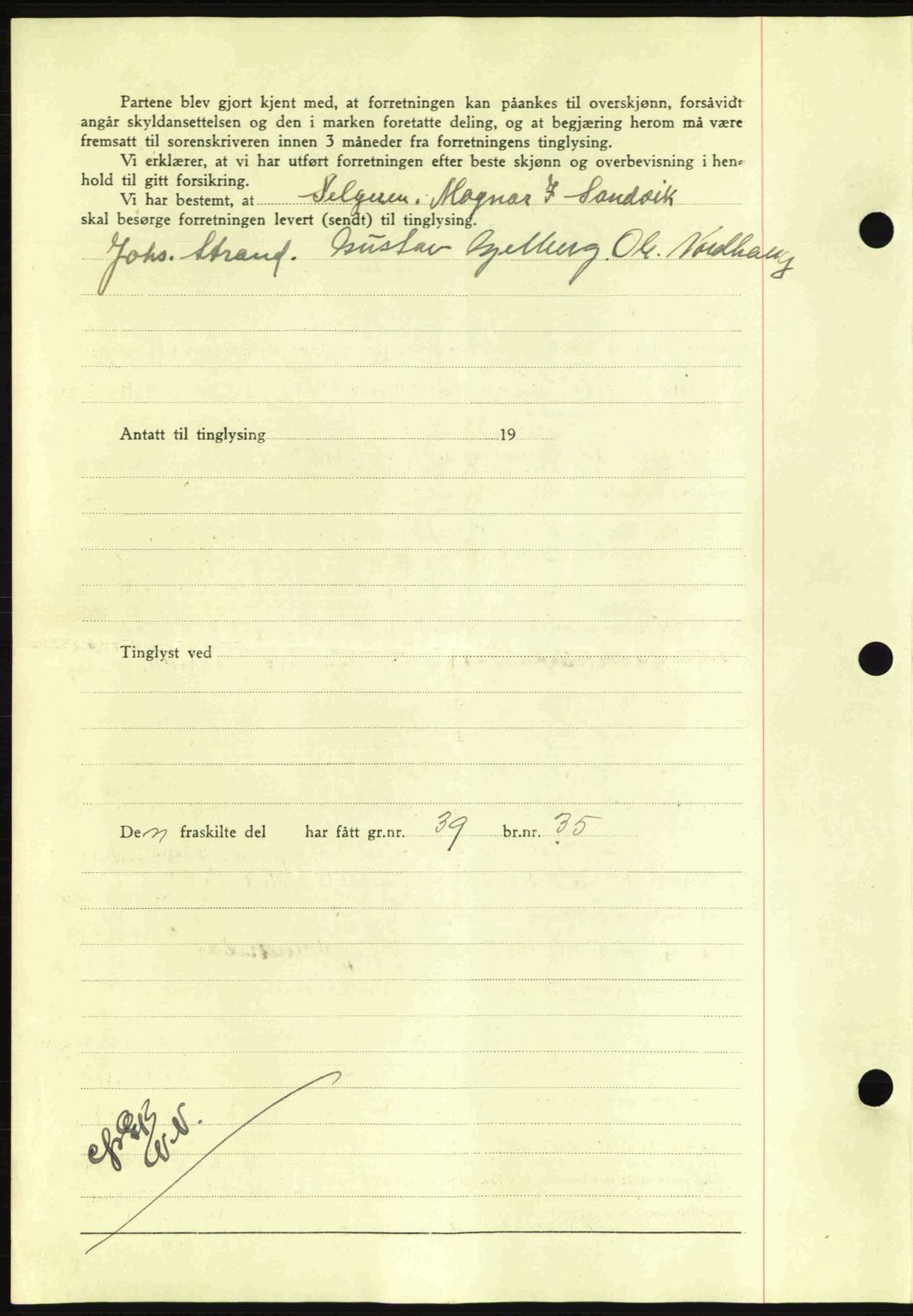 Nordmøre sorenskriveri, AV/SAT-A-4132/1/2/2Ca: Mortgage book no. A91, 1941-1942, Diary no: : 12/1942