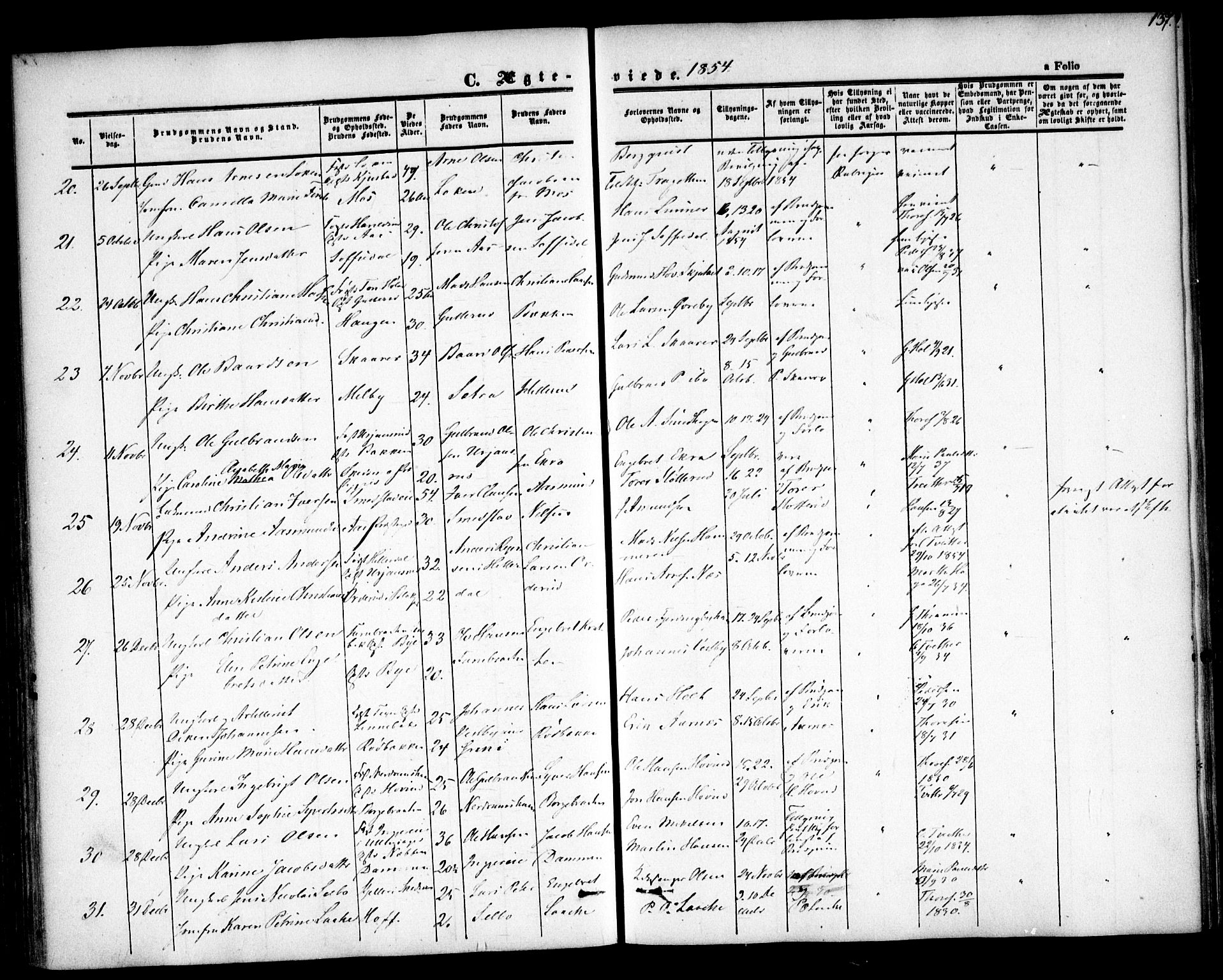 Fet prestekontor Kirkebøker, AV/SAO-A-10370a/F/Fa/L0010: Parish register (official) no. I 10, 1847-1859, p. 137