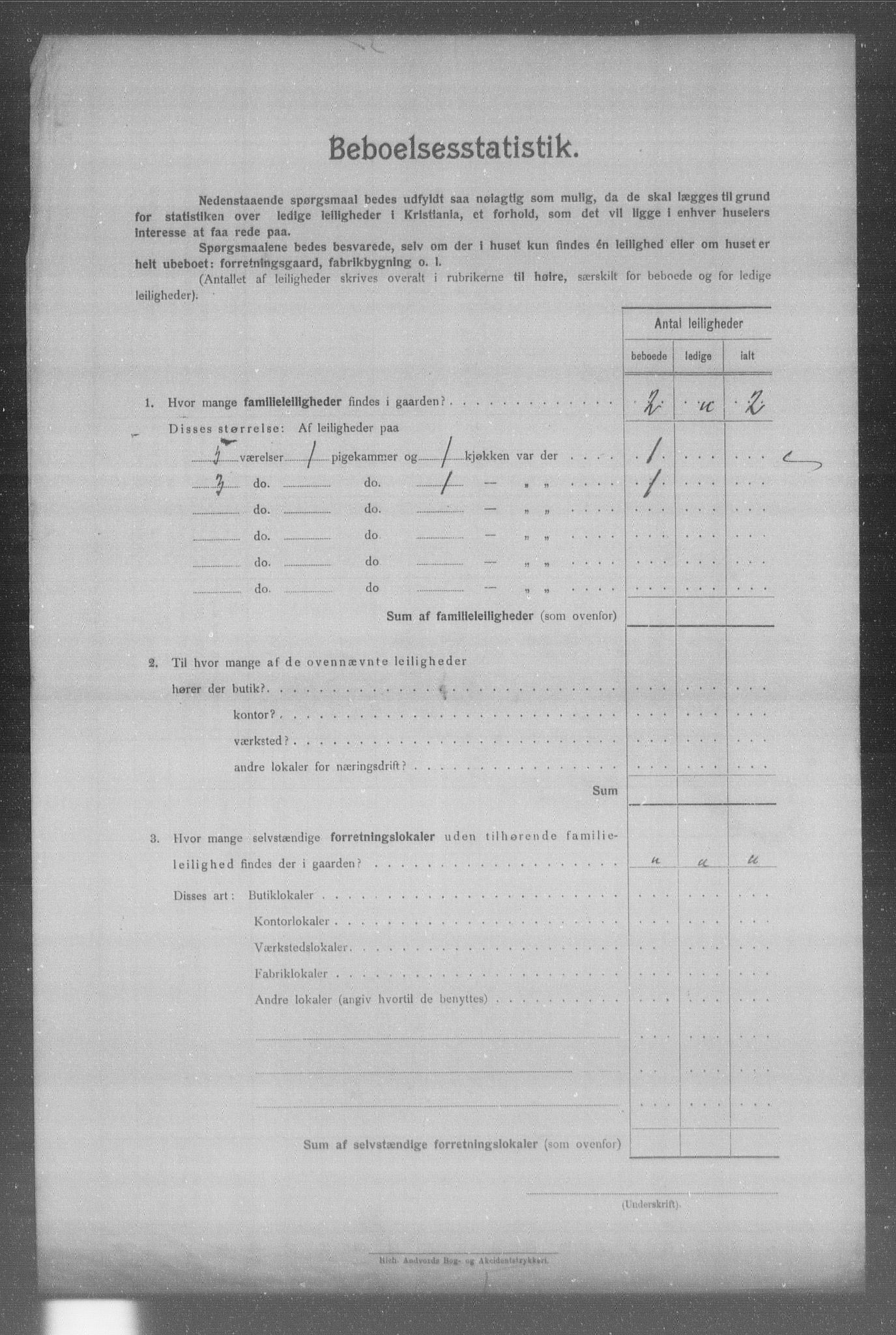 OBA, Municipal Census 1904 for Kristiania, 1904, p. 1071