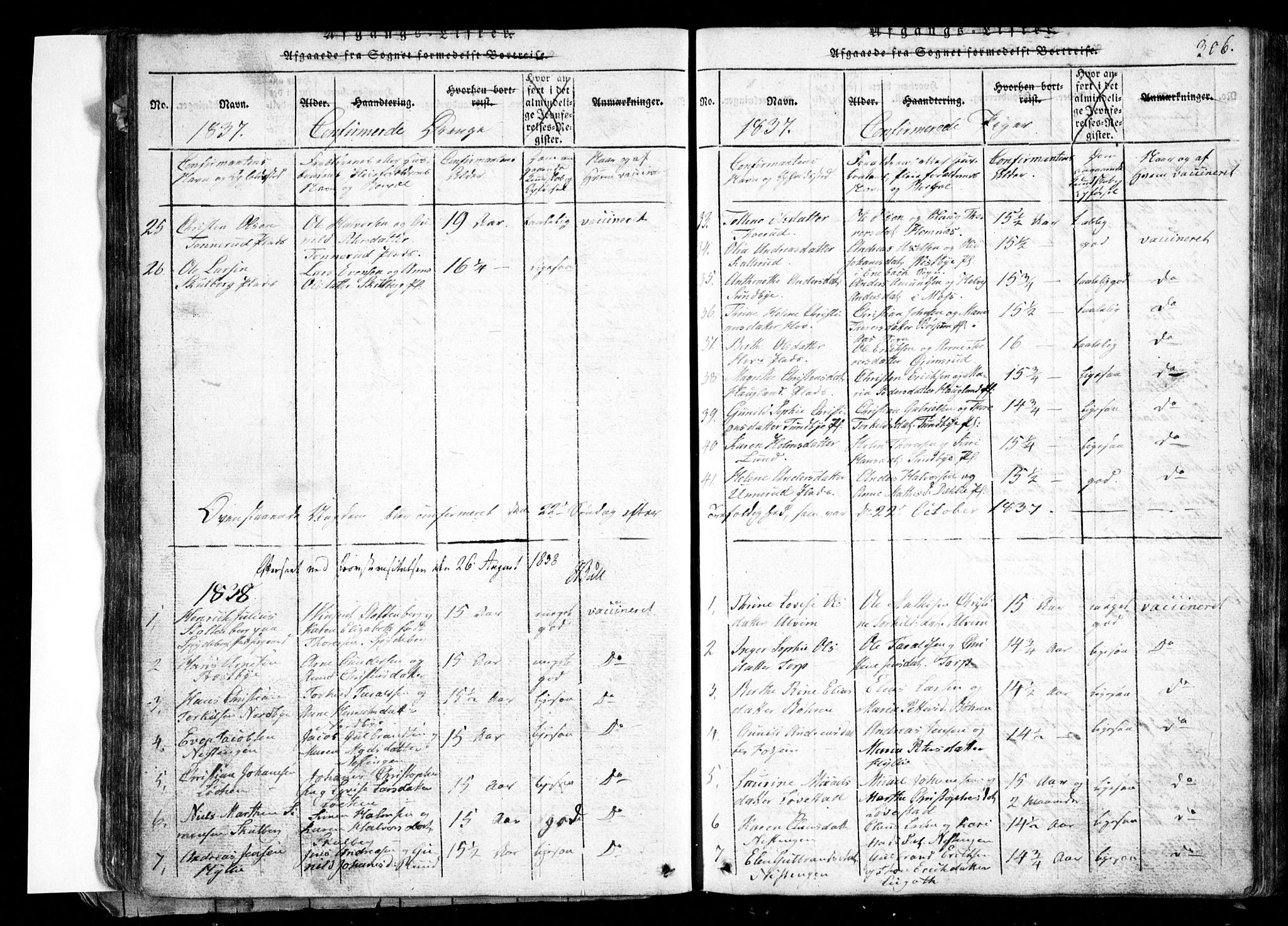 Spydeberg prestekontor Kirkebøker, AV/SAO-A-10924/G/Ga/L0001: Parish register (copy) no. I 1, 1814-1868, p. 306