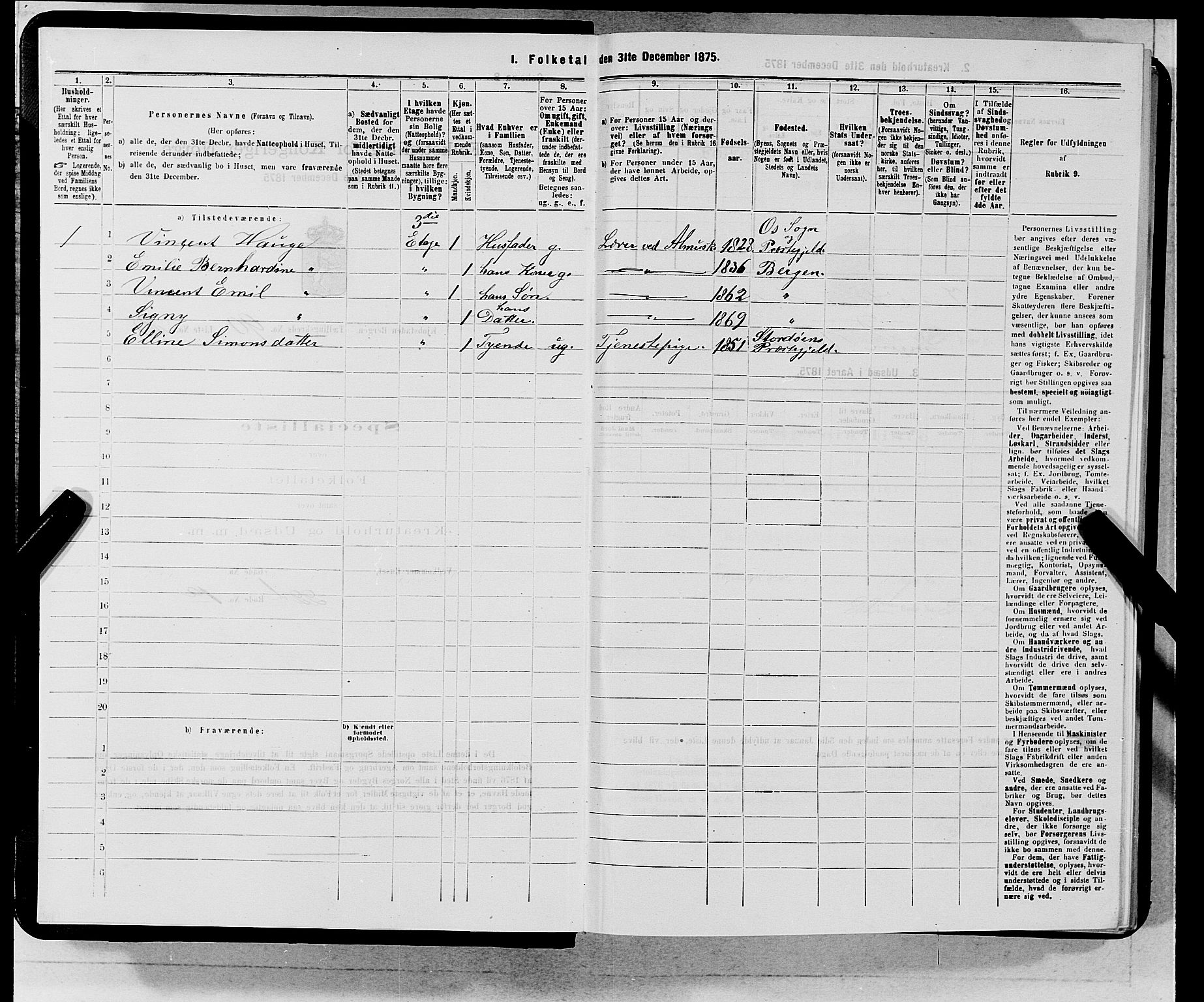 SAB, 1875 census for 1301 Bergen, 1875, p. 4852