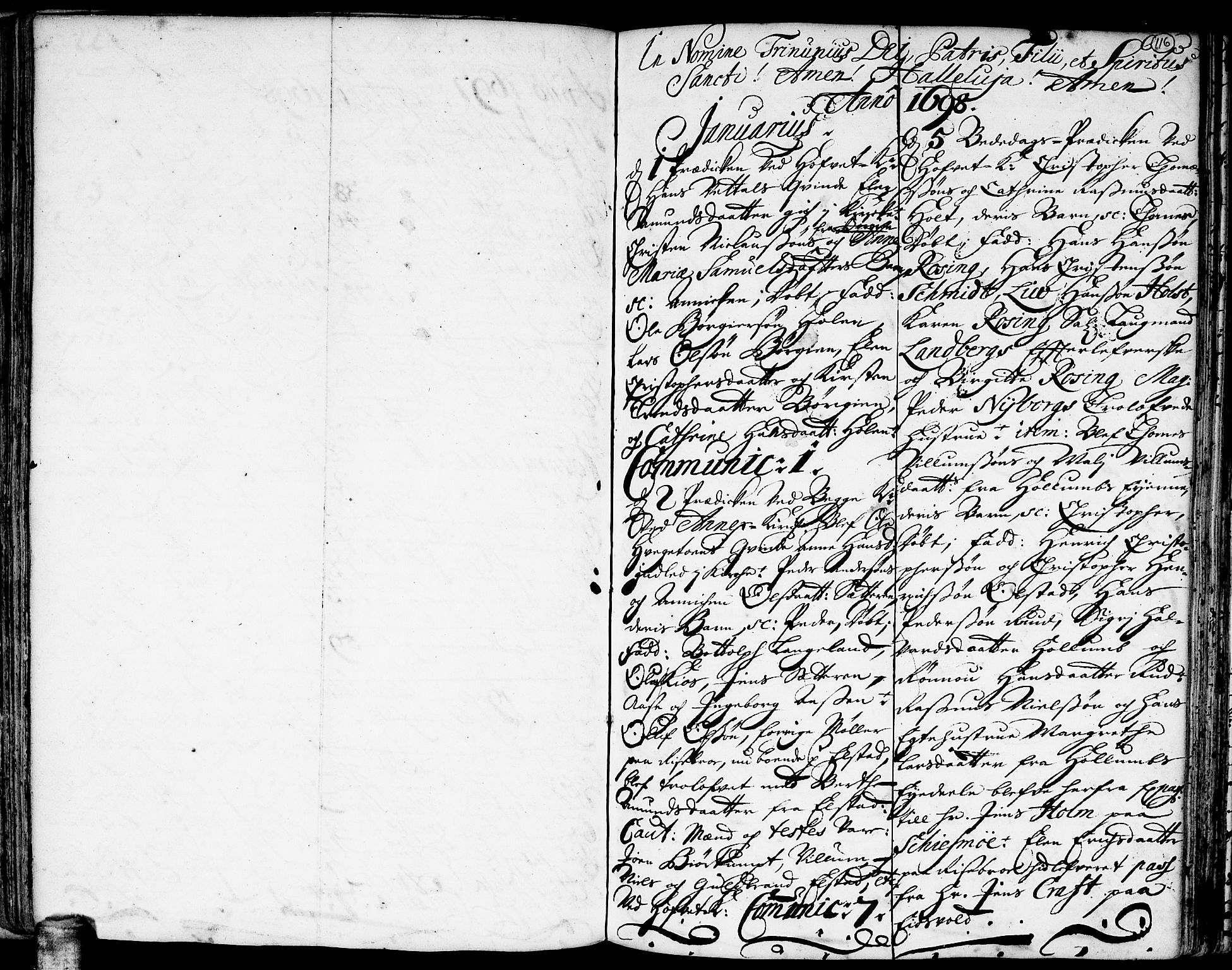 Ullensaker prestekontor Kirkebøker, AV/SAO-A-10236a/F/Fa/L0001: Parish register (official) no. I 1, 1689-1701, p. 116