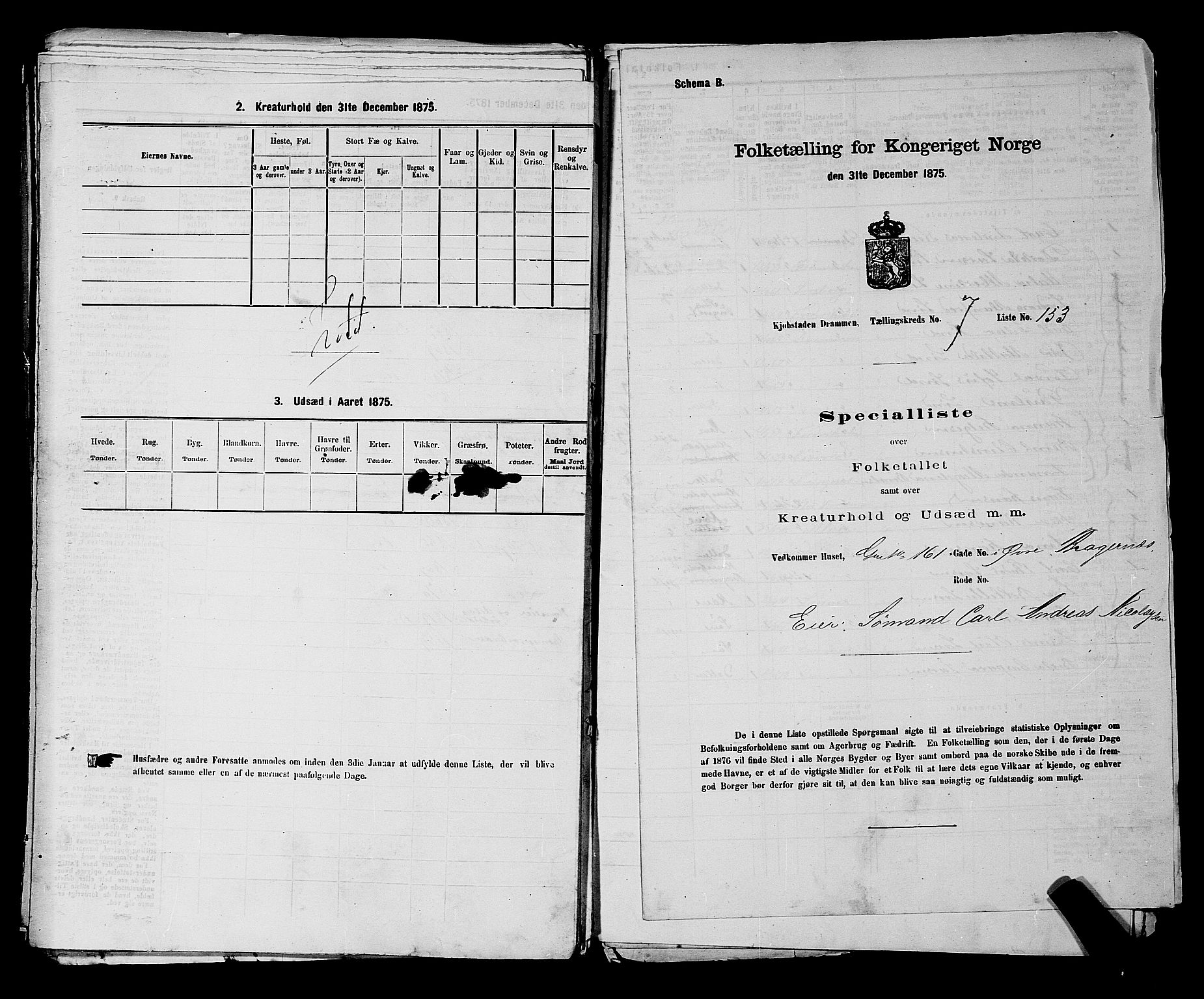 SAKO, 1875 census for 0602 Drammen, 1875, p. 656