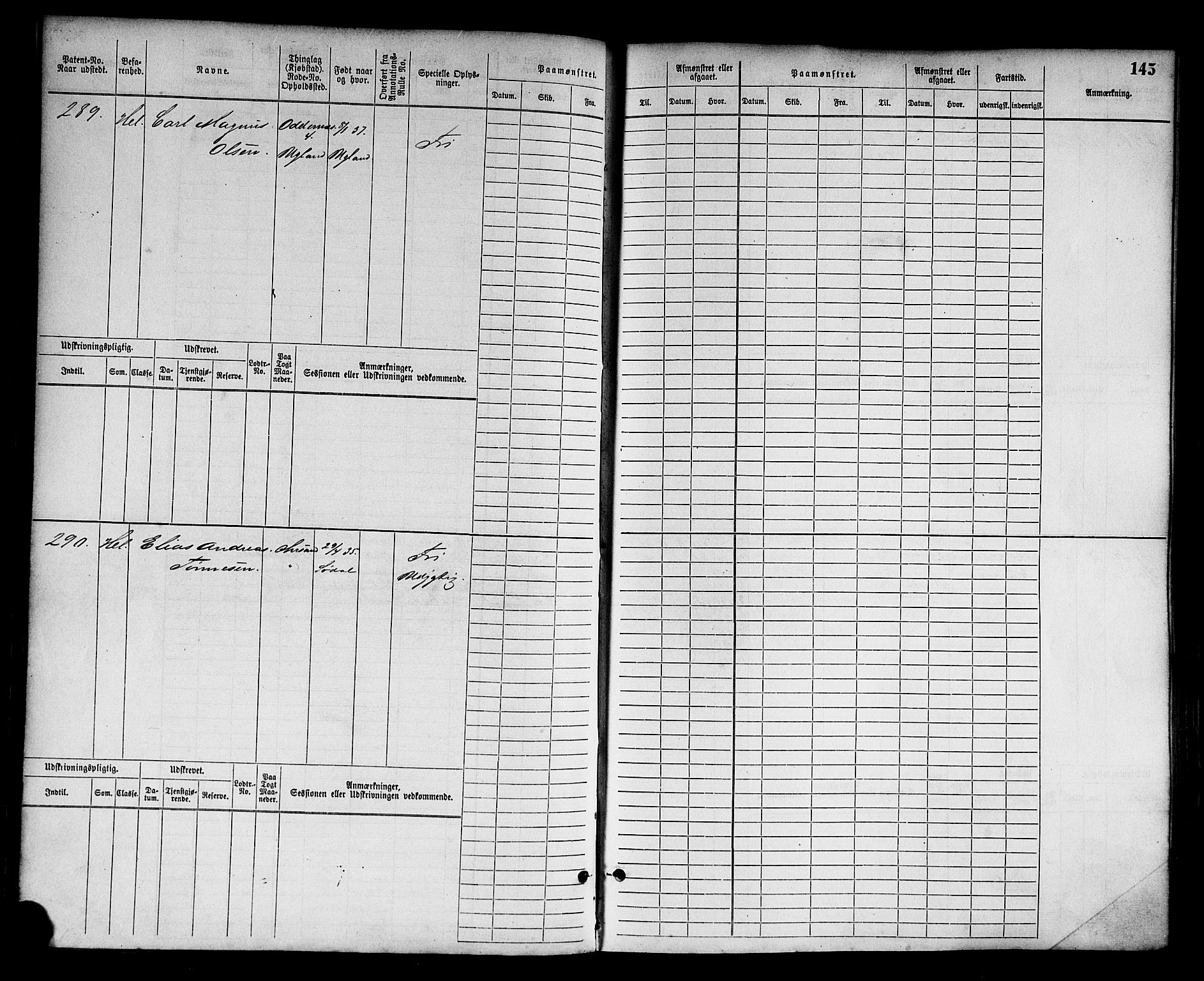 Kristiansand mønstringskrets, AV/SAK-2031-0015/F/Fb/L0003: Hovedrulle nr 1-762, I-10, 1860-1911, p. 156