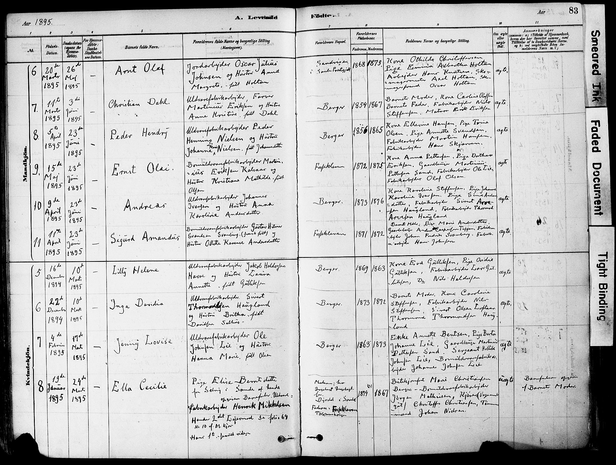 Strømm kirkebøker, AV/SAKO-A-322/F/Fa/L0004: Parish register (official) no. I 4, 1878-1899, p. 83