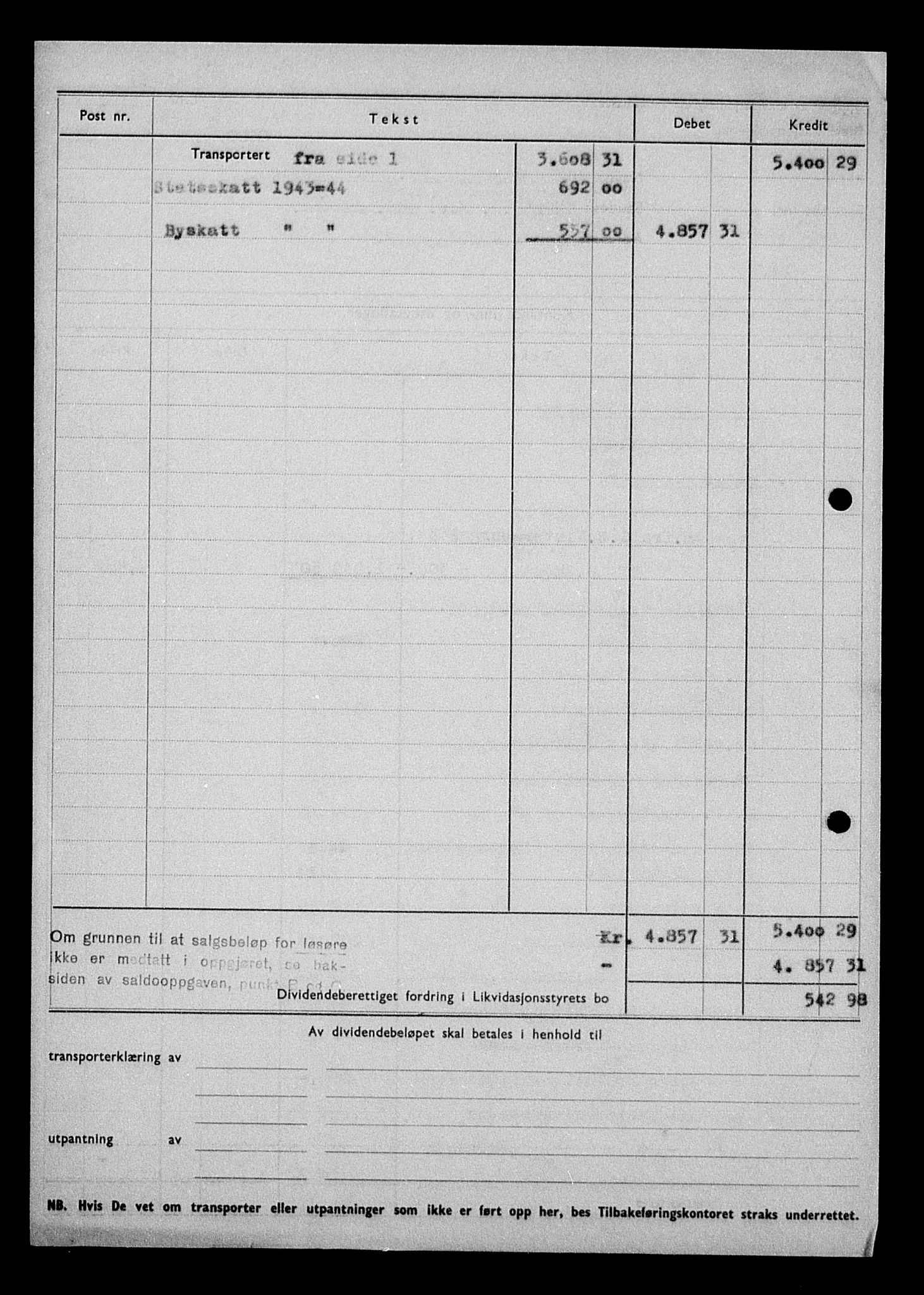 Justisdepartementet, Tilbakeføringskontoret for inndratte formuer, AV/RA-S-1564/H/Hc/Hcd/L0995: --, 1945-1947, p. 294