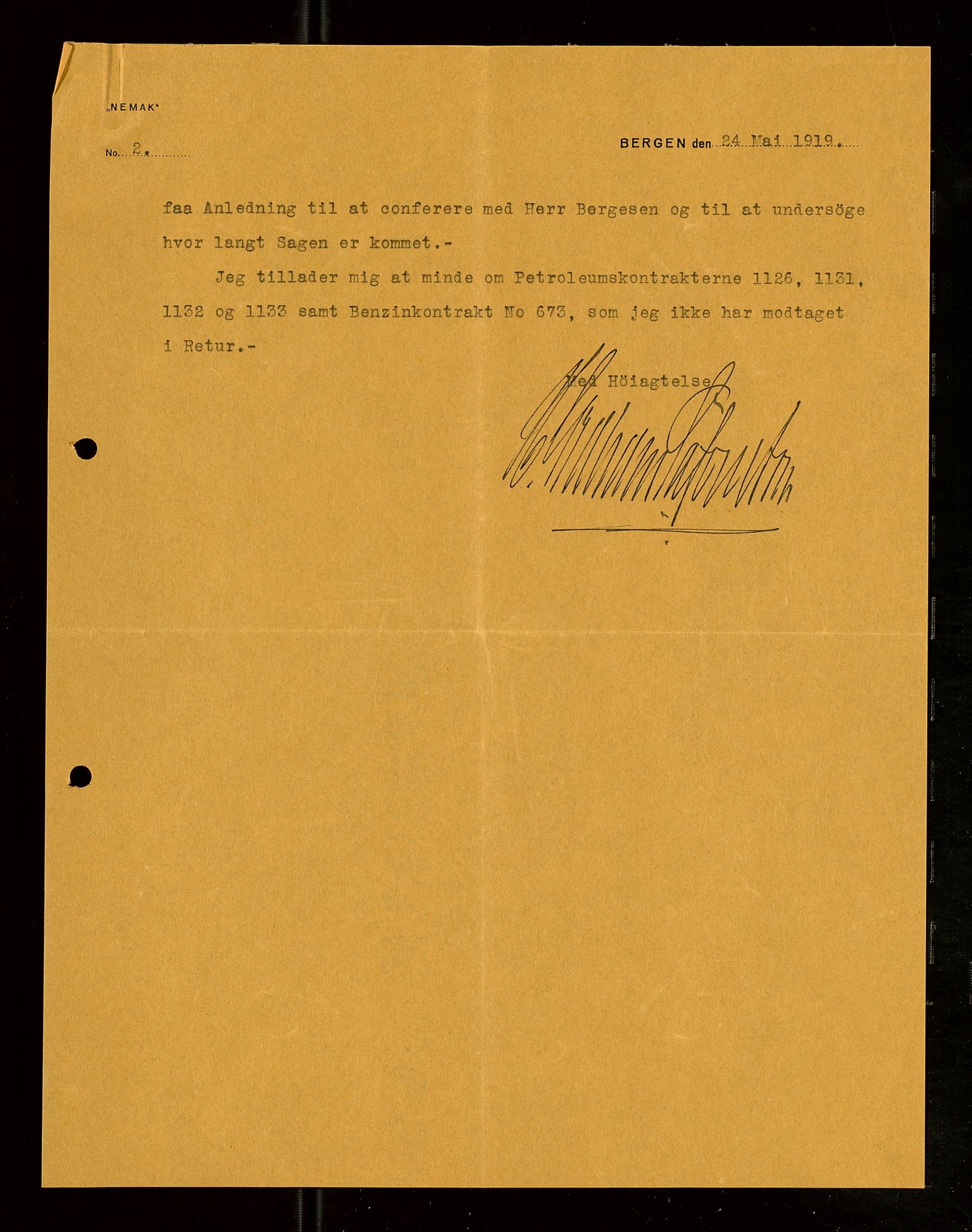 Pa 1521 - A/S Norske Shell, AV/SAST-A-101915/E/Ea/Eaa/L0007: Sjefskorrespondanse, 1919, p. 596