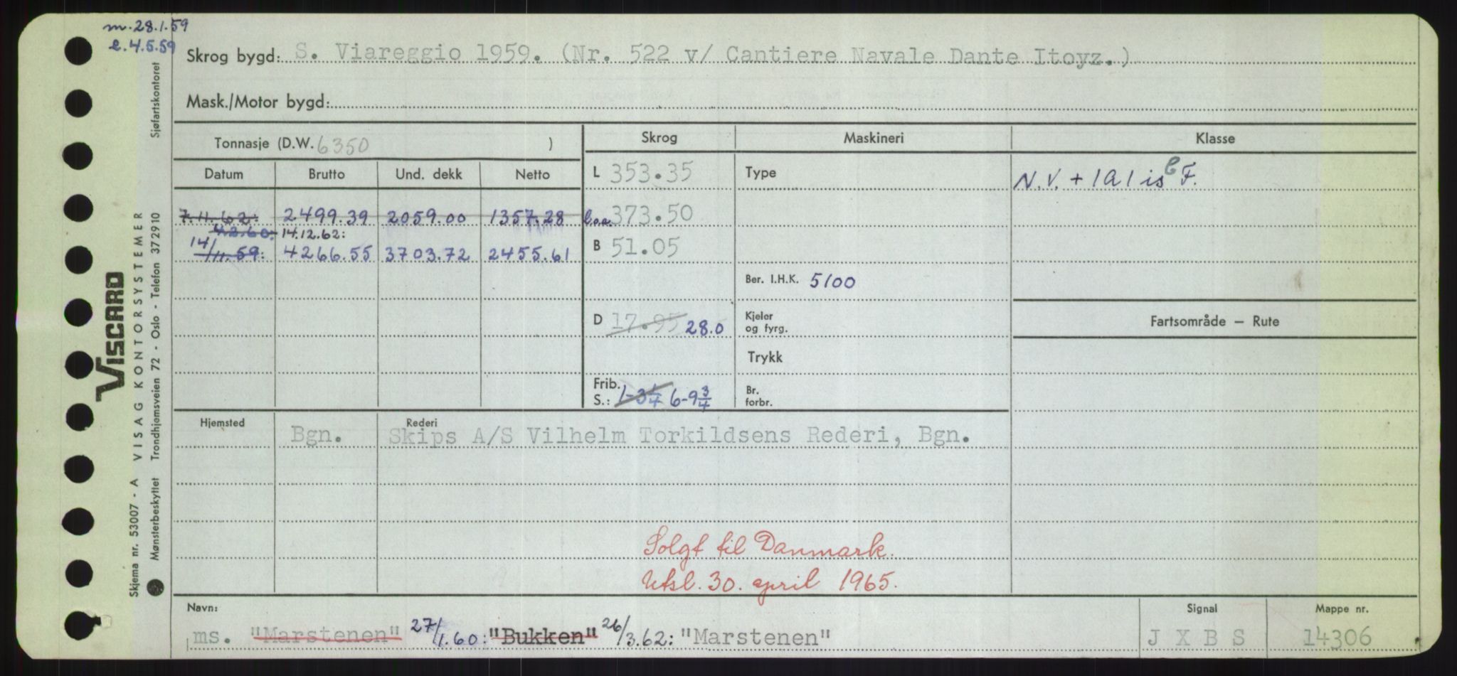 Sjøfartsdirektoratet med forløpere, Skipsmålingen, RA/S-1627/H/Hd/L0024: Fartøy, M-Mim, p. 333