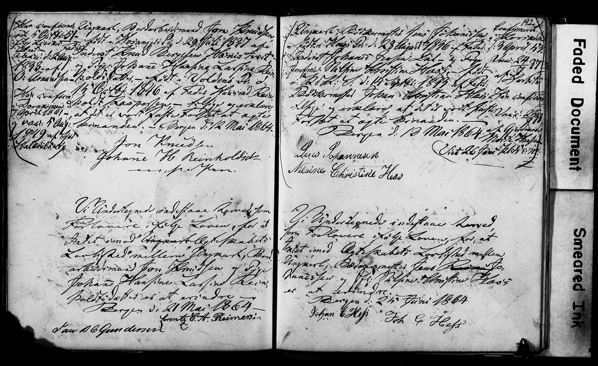 Korskirken sokneprestembete, AV/SAB-A-76101: Best man's statements no. II.5.2, 1859-1865, p. 192