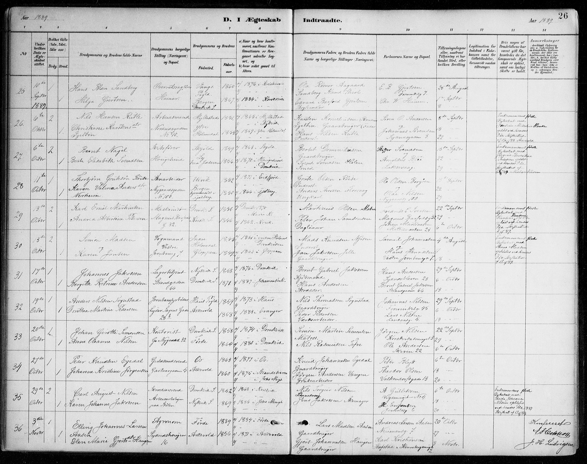 Johanneskirken sokneprestembete, AV/SAB-A-76001/H/Haa/L0012: Parish register (official) no. D 1, 1885-1912, p. 26