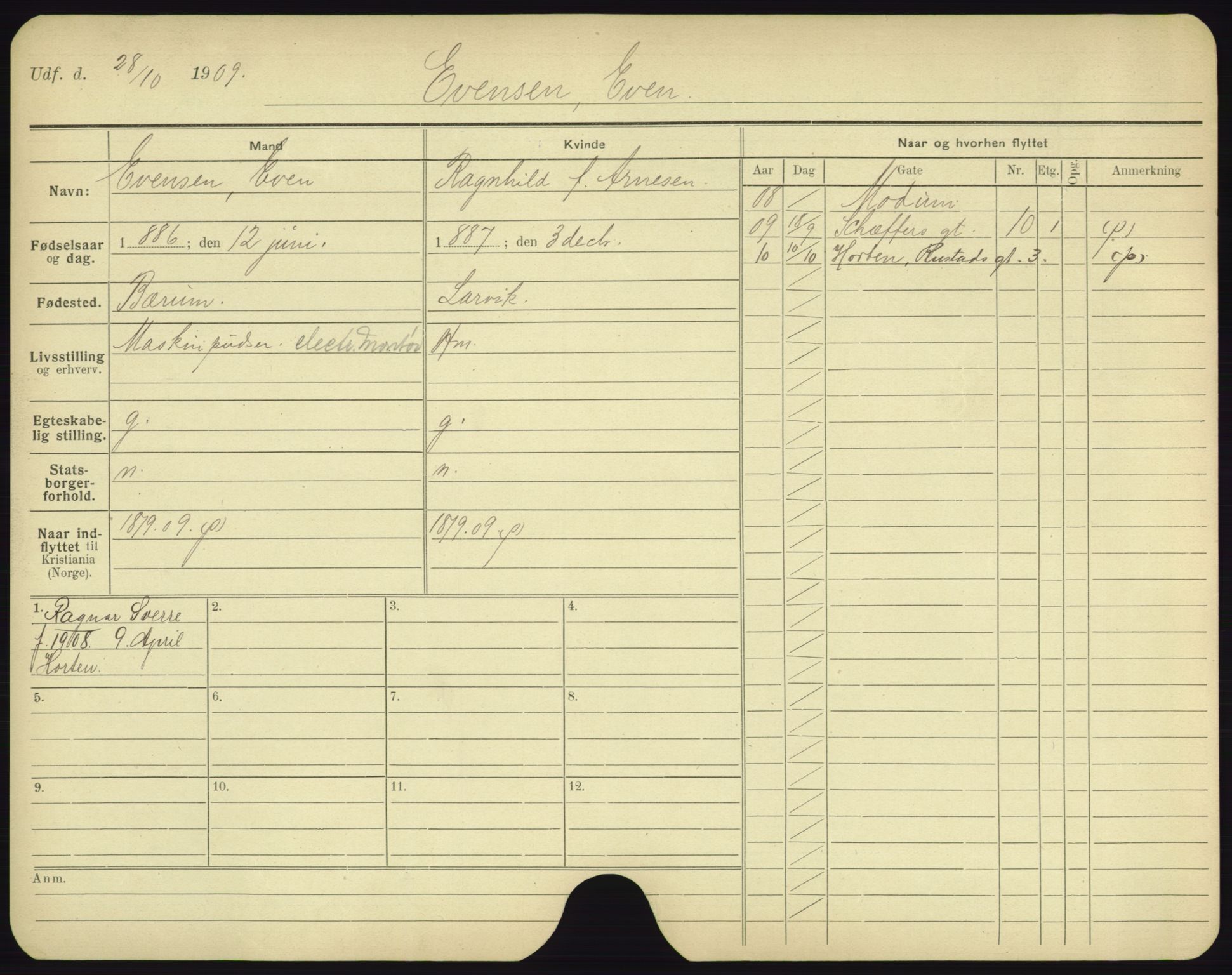 Oslo folkeregister, Registerkort, SAO/A-11715/F/Fa/Fac/L0002: Menn, 1906-1914, p. 1201a