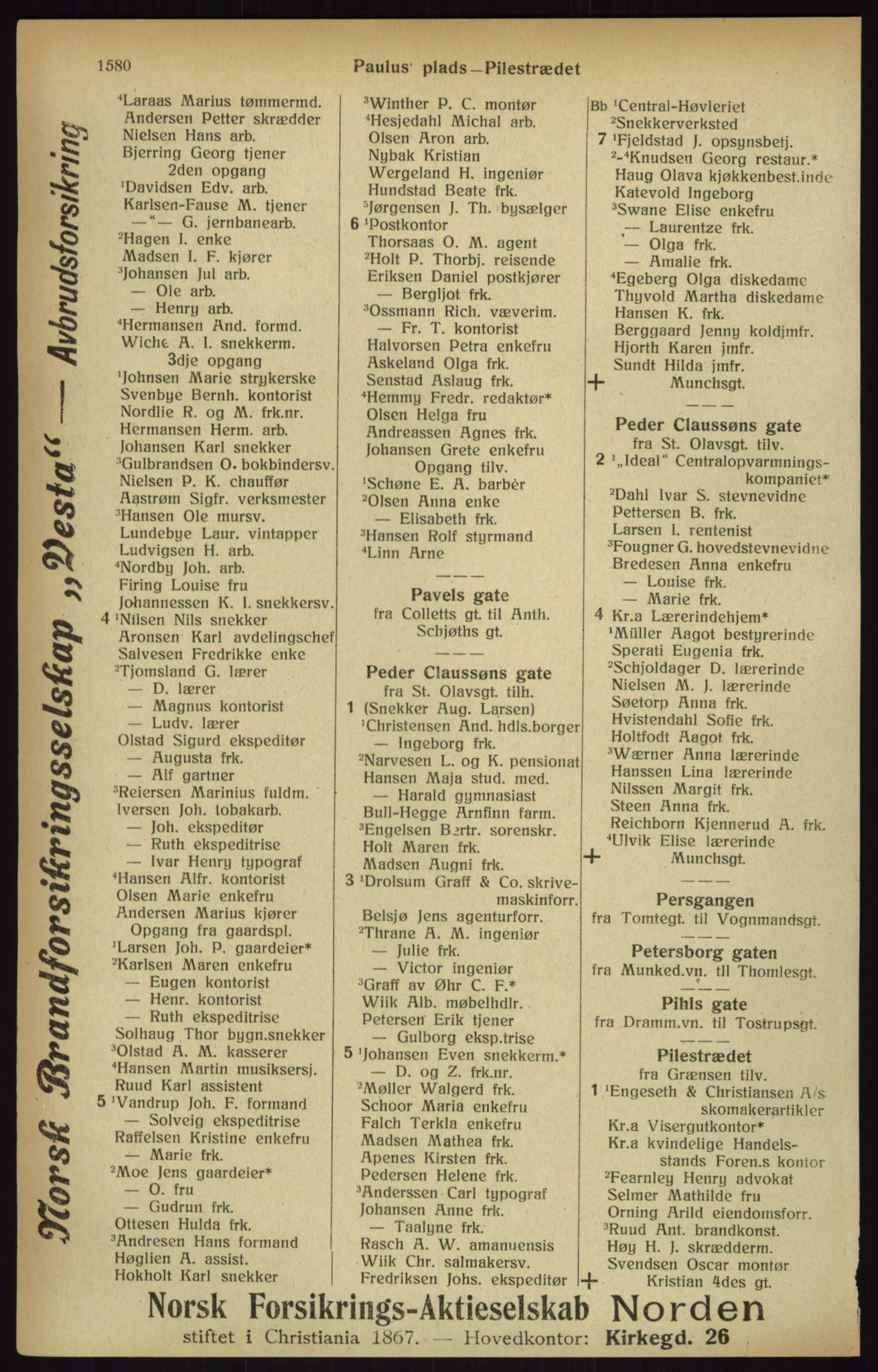 Kristiania/Oslo adressebok, PUBL/-, 1916, p. 1580