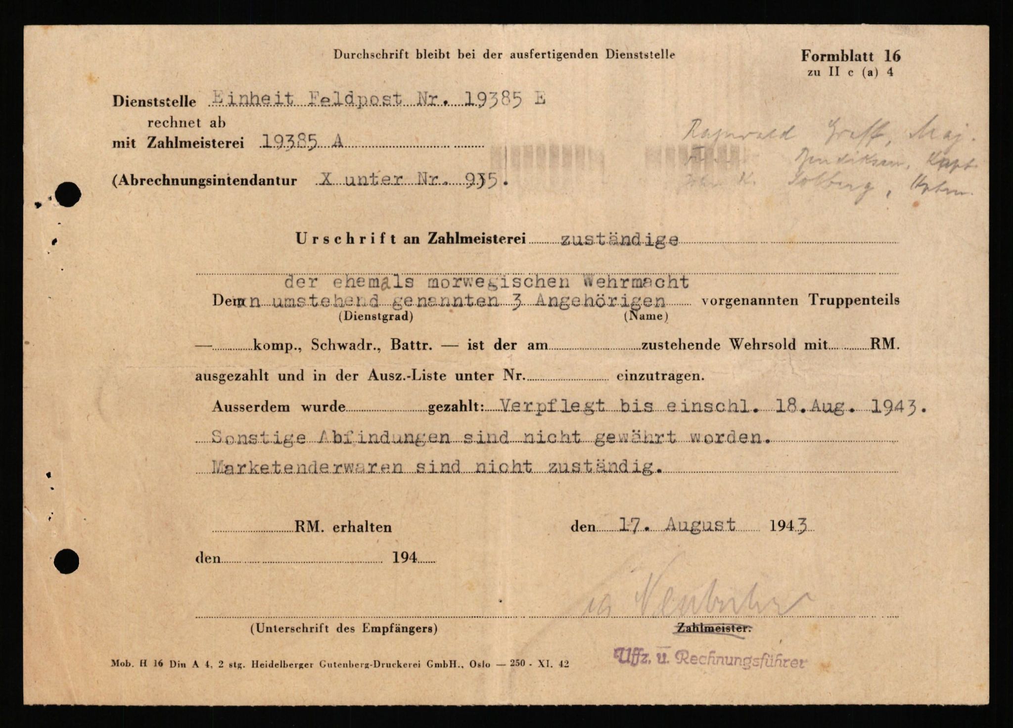 Forsvaret, Forsvarets krigshistoriske avdeling, AV/RA-RAFA-2017/Y/Yf/L0201: II-C-11-2102  -  Norske offiserer i krigsfangenskap, 1940-1945, p. 181