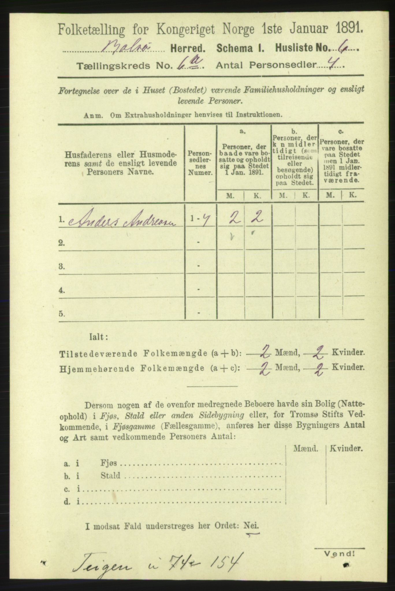 RA, 1891 census for 1544 Bolsøy, 1891, p. 3697