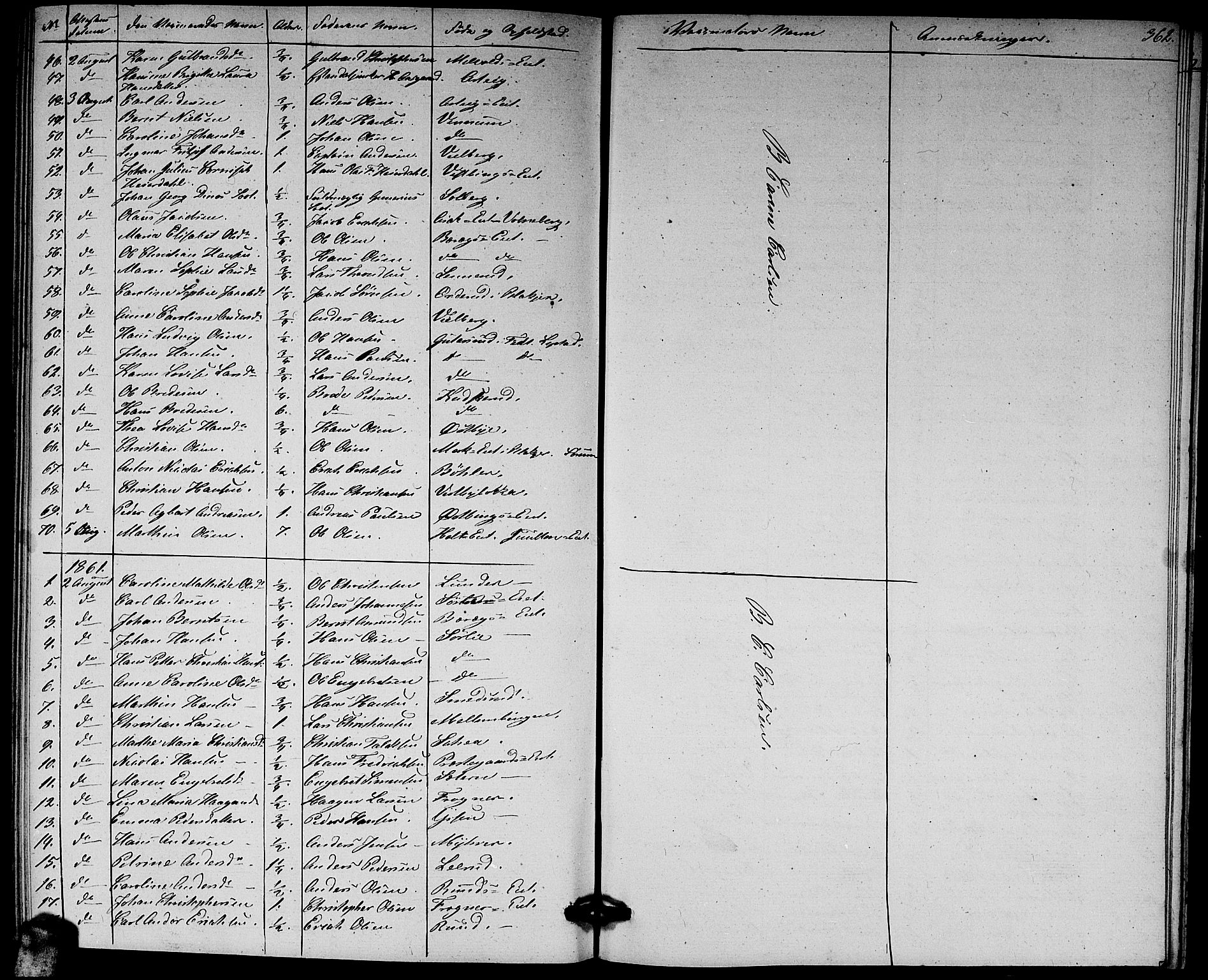 Sørum prestekontor Kirkebøker, AV/SAO-A-10303/G/Ga/L0003: Parish register (copy) no. I 3, 1846-1863, p. 362