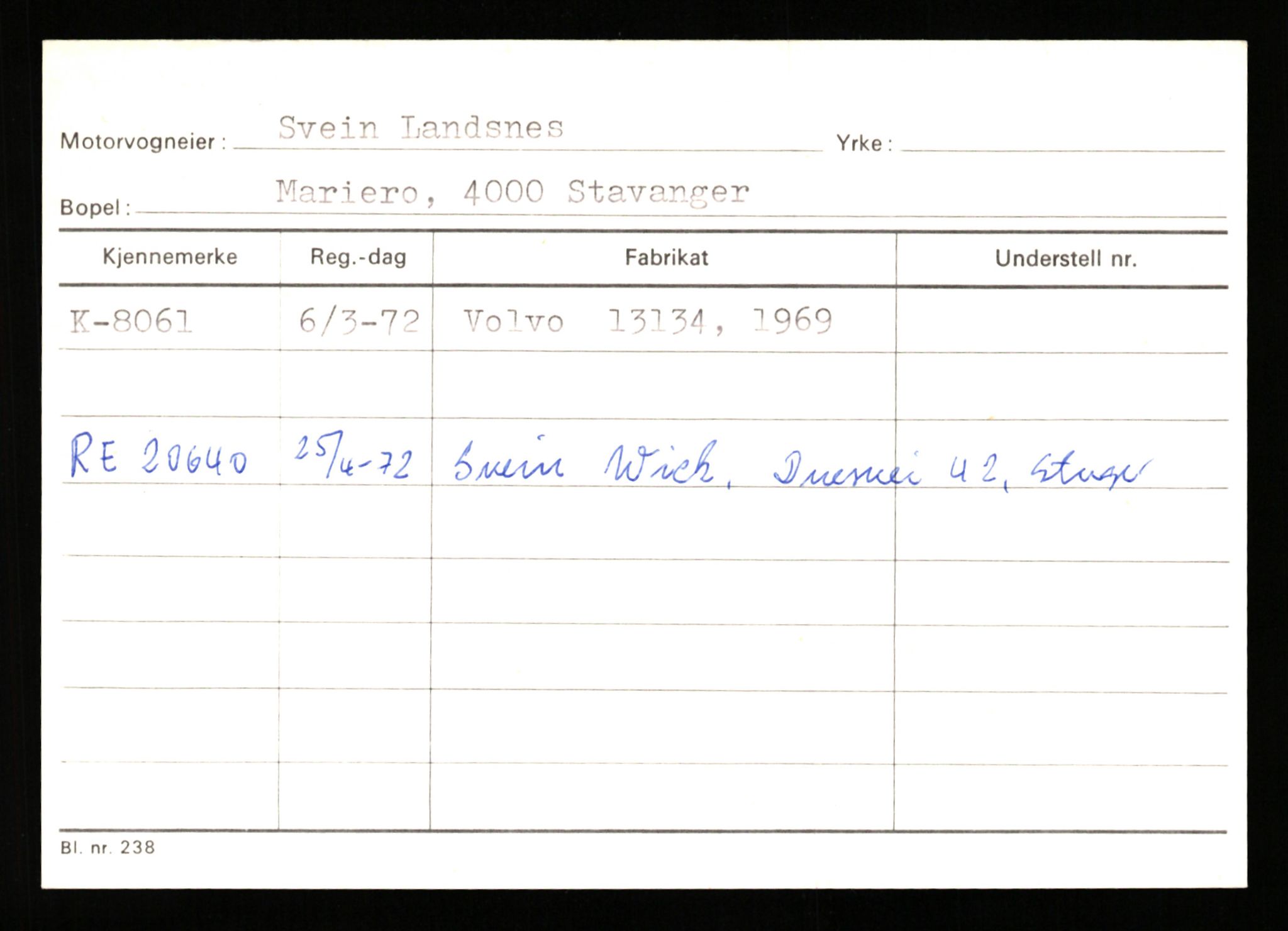 Stavanger trafikkstasjon, SAST/A-101942/0/G/L0002: Registreringsnummer: 5791 - 10405, 1930-1971, p. 1199