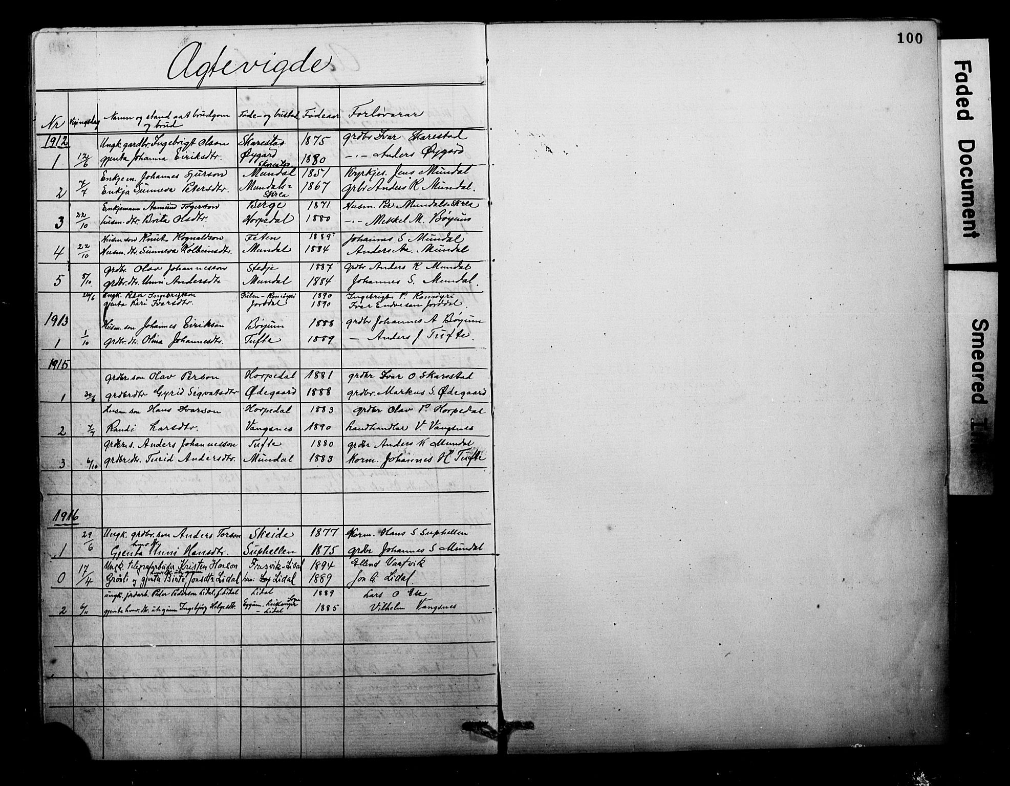 Balestrand sokneprestembete, AV/SAB-A-79601/H/Hab/Habb/L0001a: Parish register (copy) no. B 1a, 1880-1916, p. 100