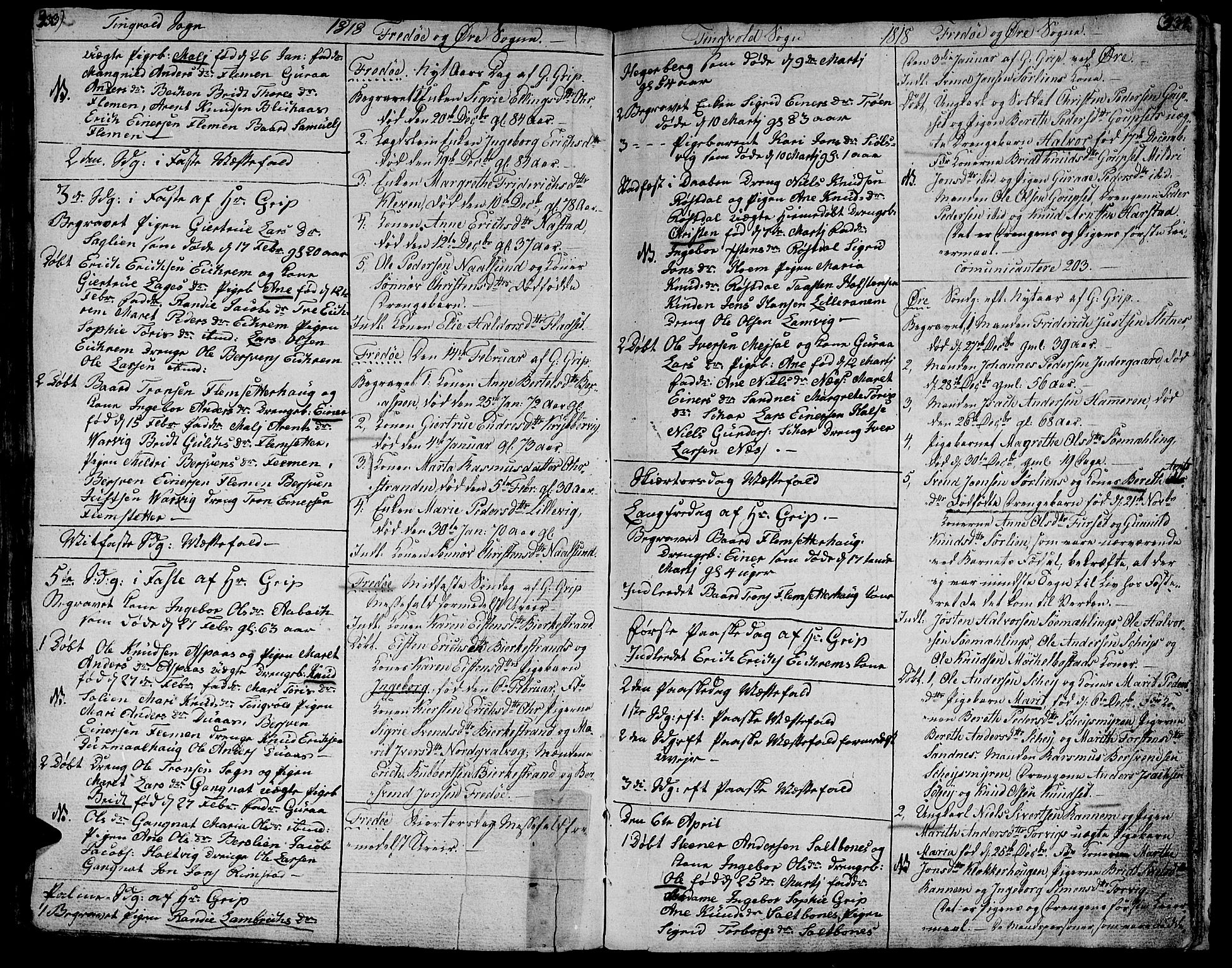 Ministerialprotokoller, klokkerbøker og fødselsregistre - Møre og Romsdal, SAT/A-1454/586/L0981: Parish register (official) no. 586A07, 1794-1819, p. 333-334