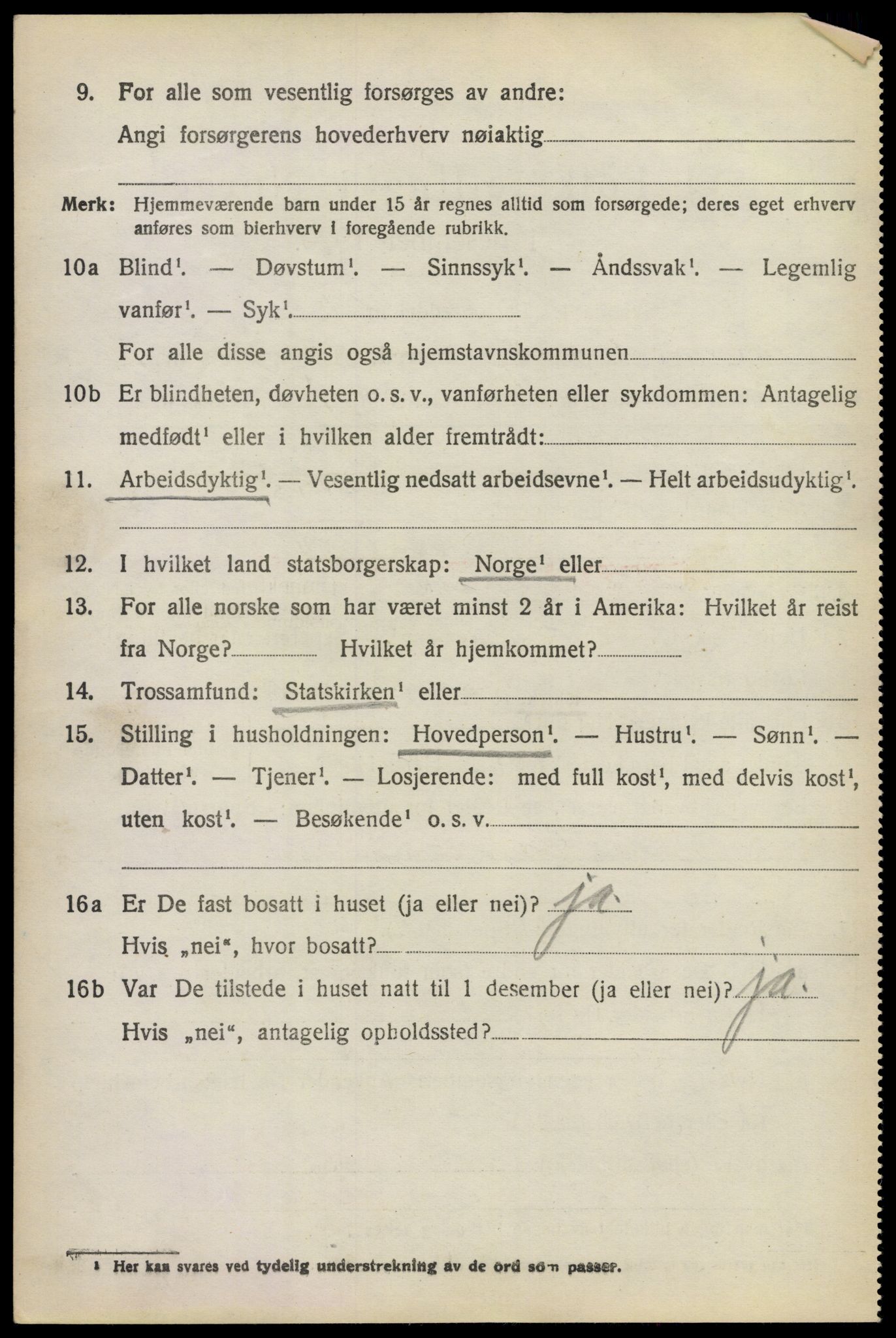 SAO, 1920 census for Enebakk, 1920, p. 1040