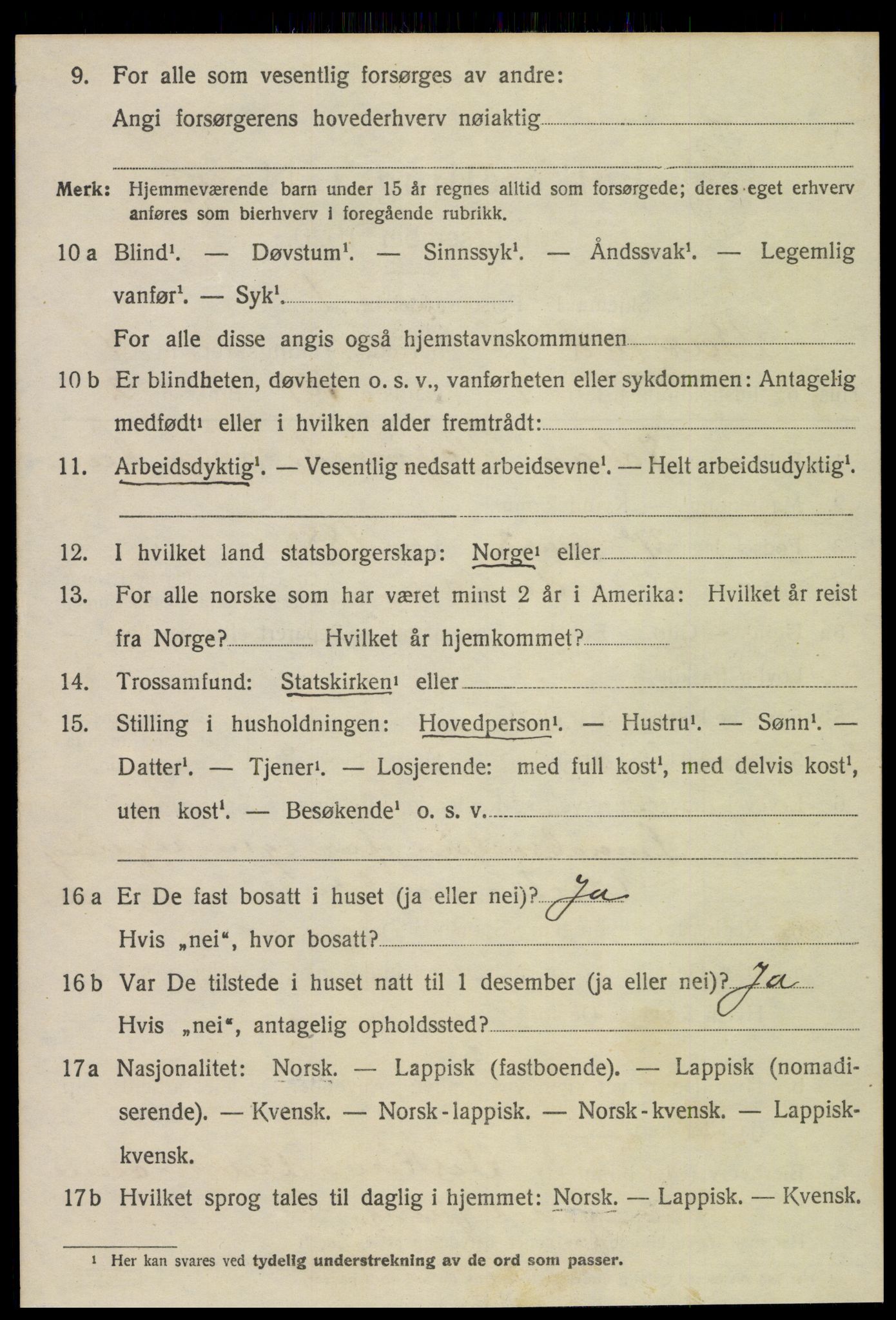 SAT, 1920 census for Beitstad, 1920, p. 2974