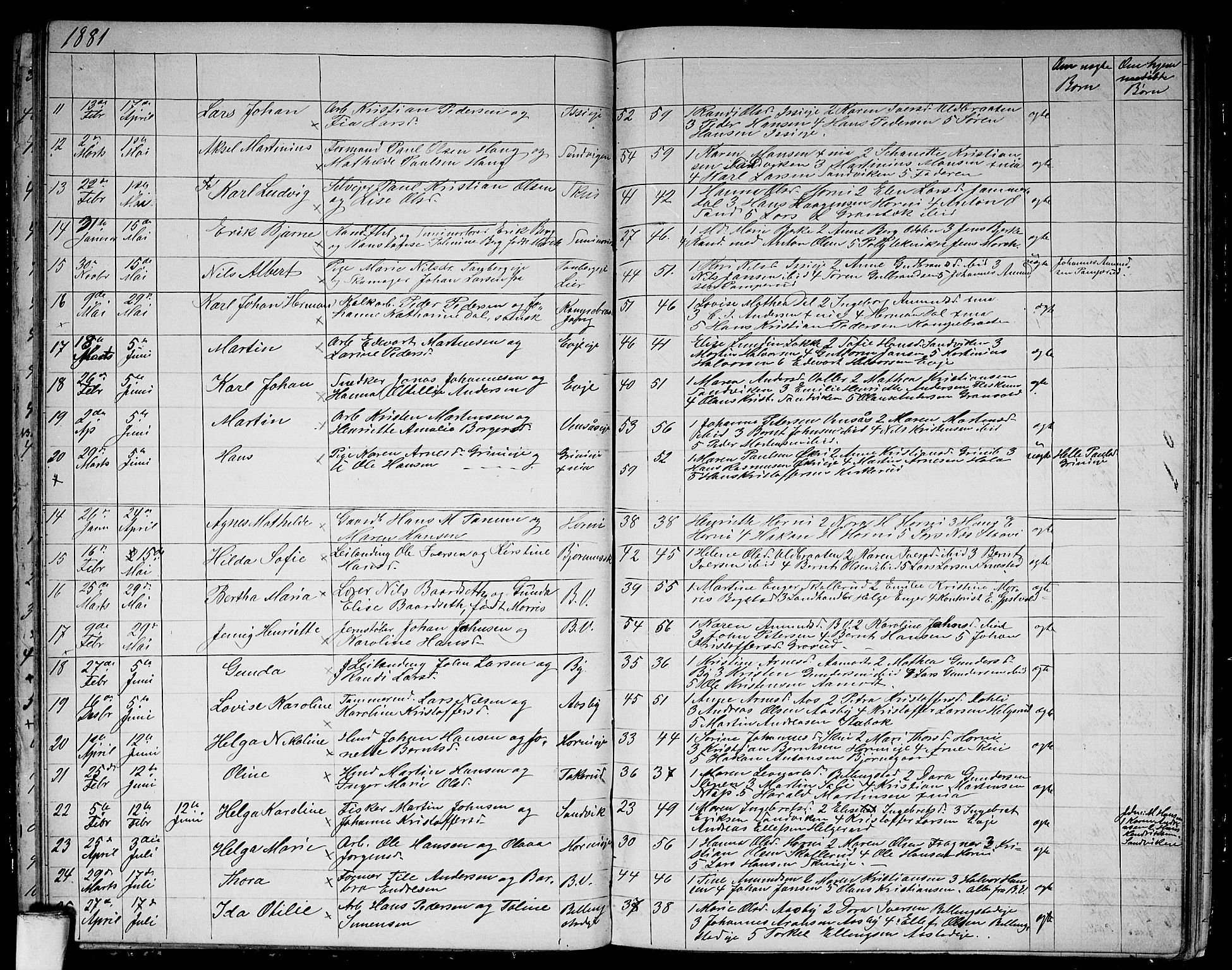 Asker prestekontor Kirkebøker, AV/SAO-A-10256a/G/Gb/L0003: Parish register (copy) no. II 3, 1875-1889