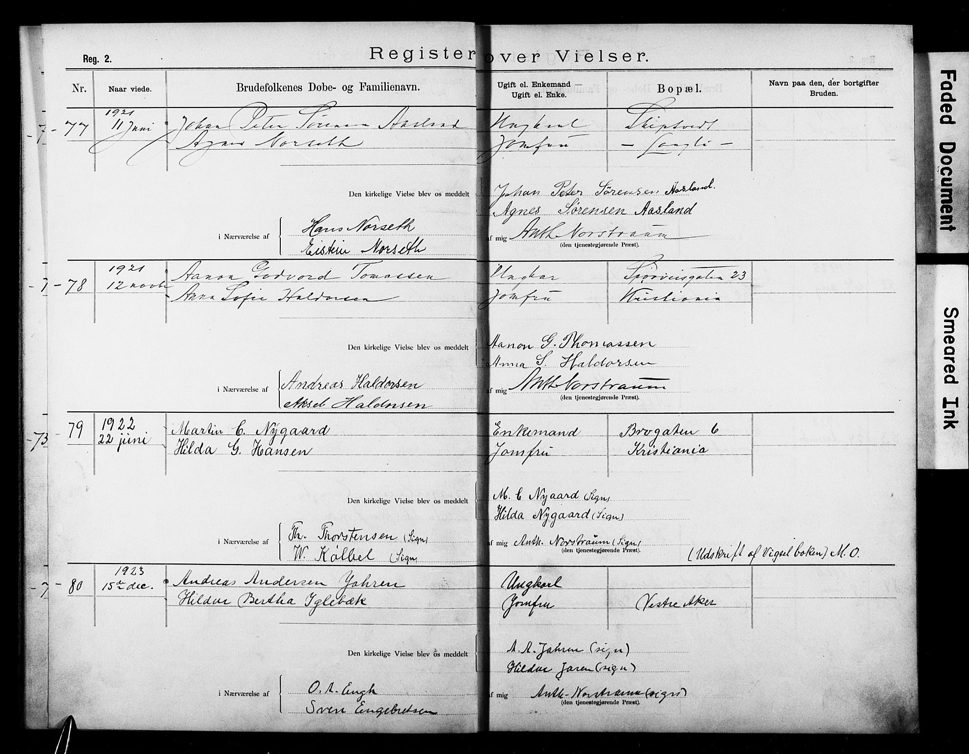 Den katolsk apostoliske menighet i Oslo , SAO/PAO-0214/F/Fb/L0003: Dissenter register no. 3, 1905-1932