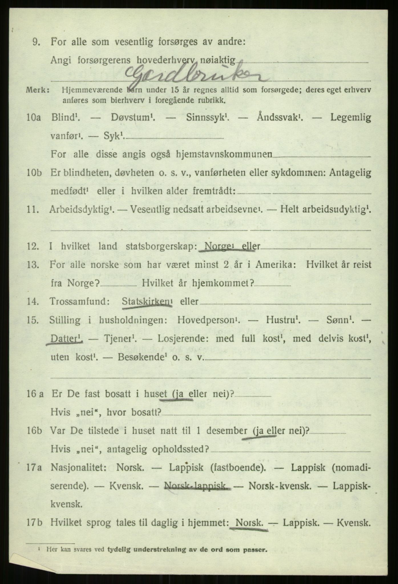 SATØ, 1920 census for Balsfjord, 1920, p. 4634