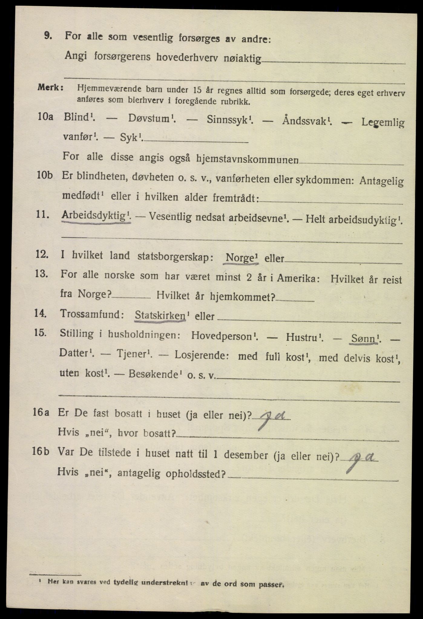 SAK, 1920 census for Søndeled, 1920, p. 4566