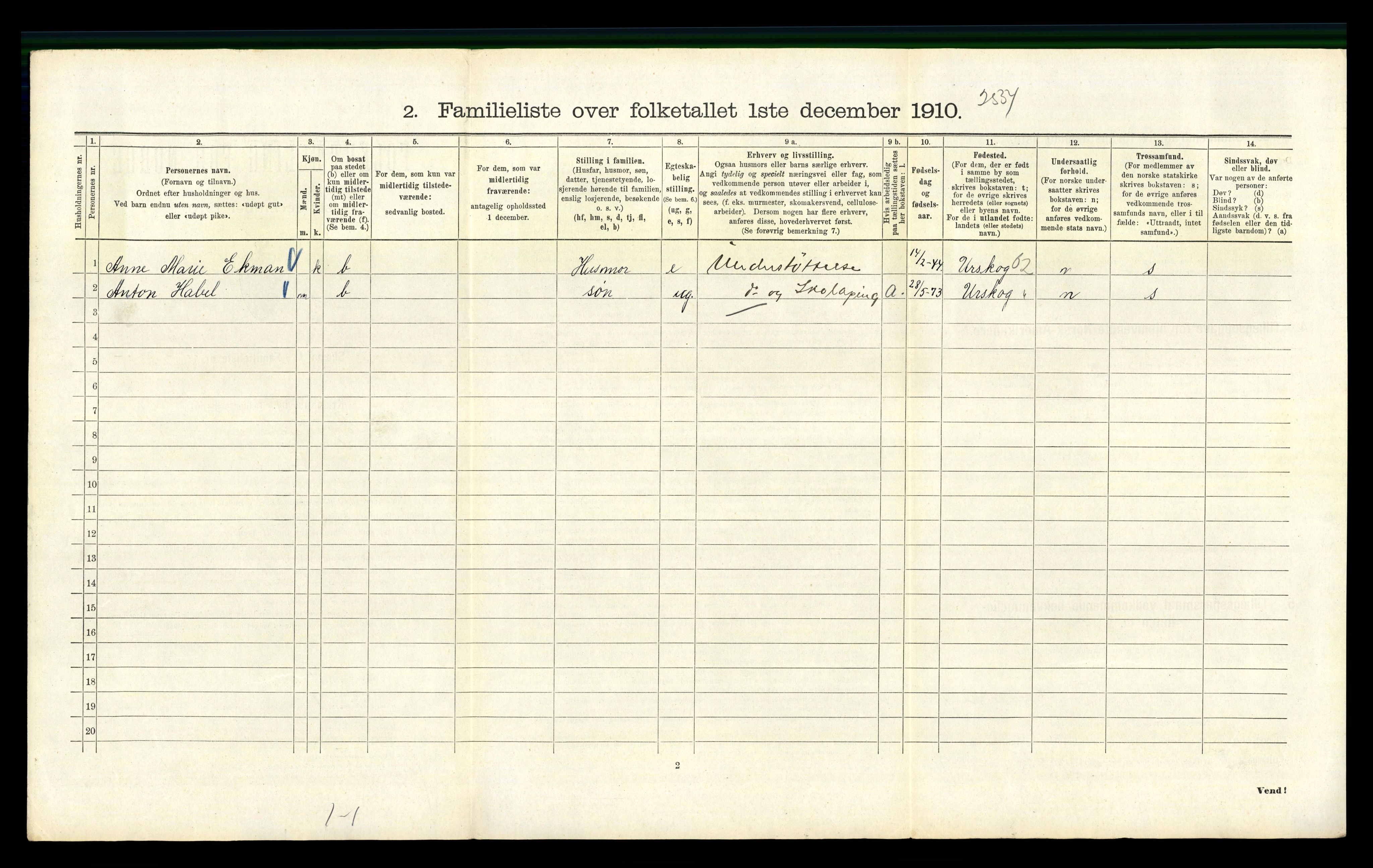 RA, 1910 census for Kristiania, 1910, p. 50140