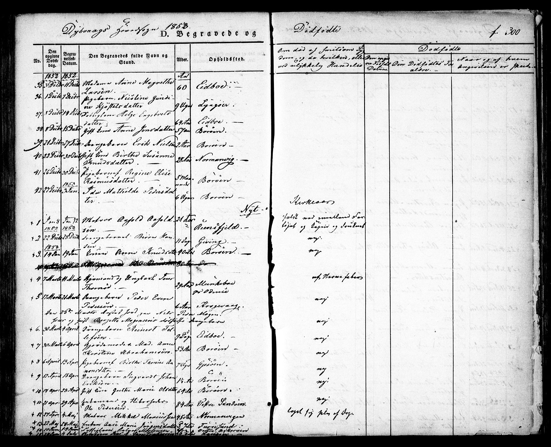 Dypvåg sokneprestkontor, AV/SAK-1111-0007/F/Fa/Faa/L0005: Parish register (official) no. A 5, 1841-1854, p. 300