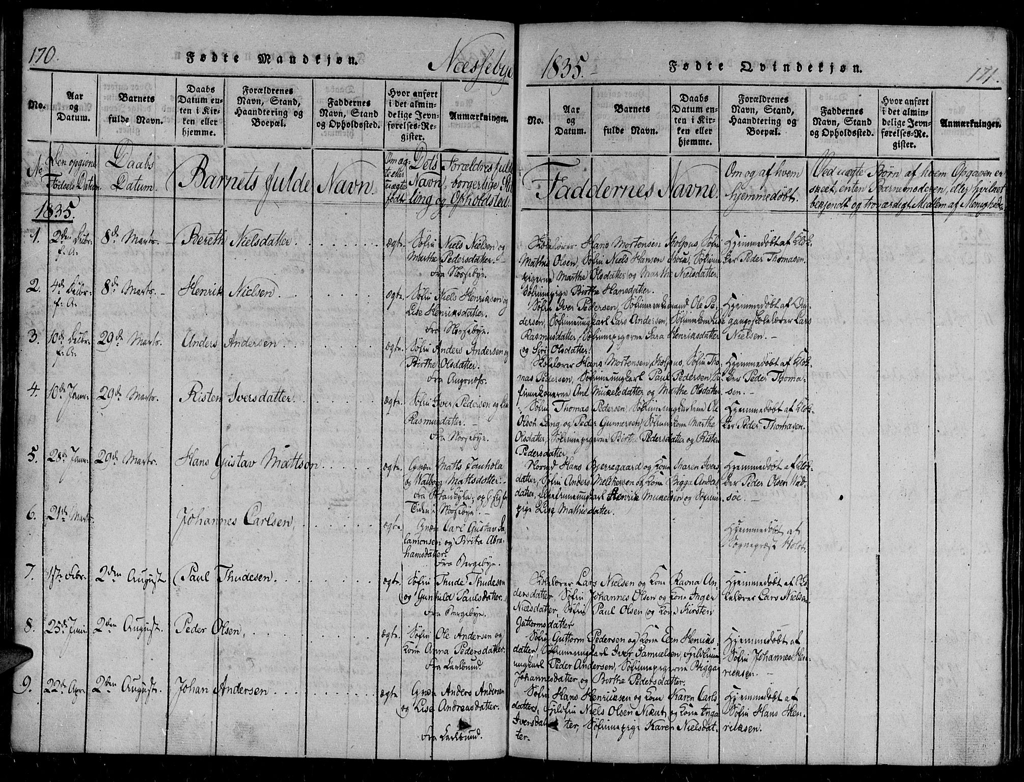 Vadsø sokneprestkontor, SATØ/S-1325/H/Ha/L0003kirke: Parish register (official) no. 3 /2, 1821-1839, p. 170-171