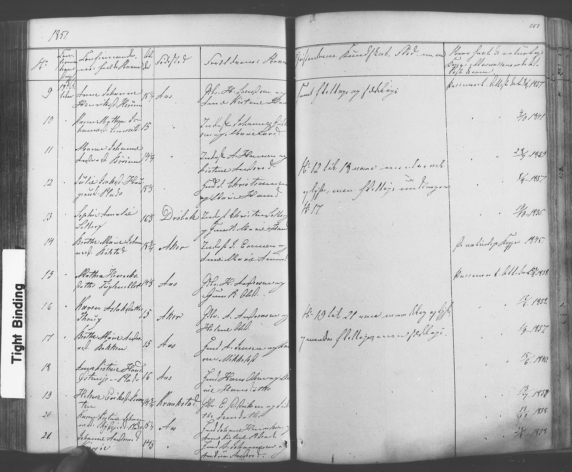 Ås prestekontor Kirkebøker, AV/SAO-A-10894/F/Fa/L0006: Parish register (official) no. I 6, 1841-1853, p. 252-253