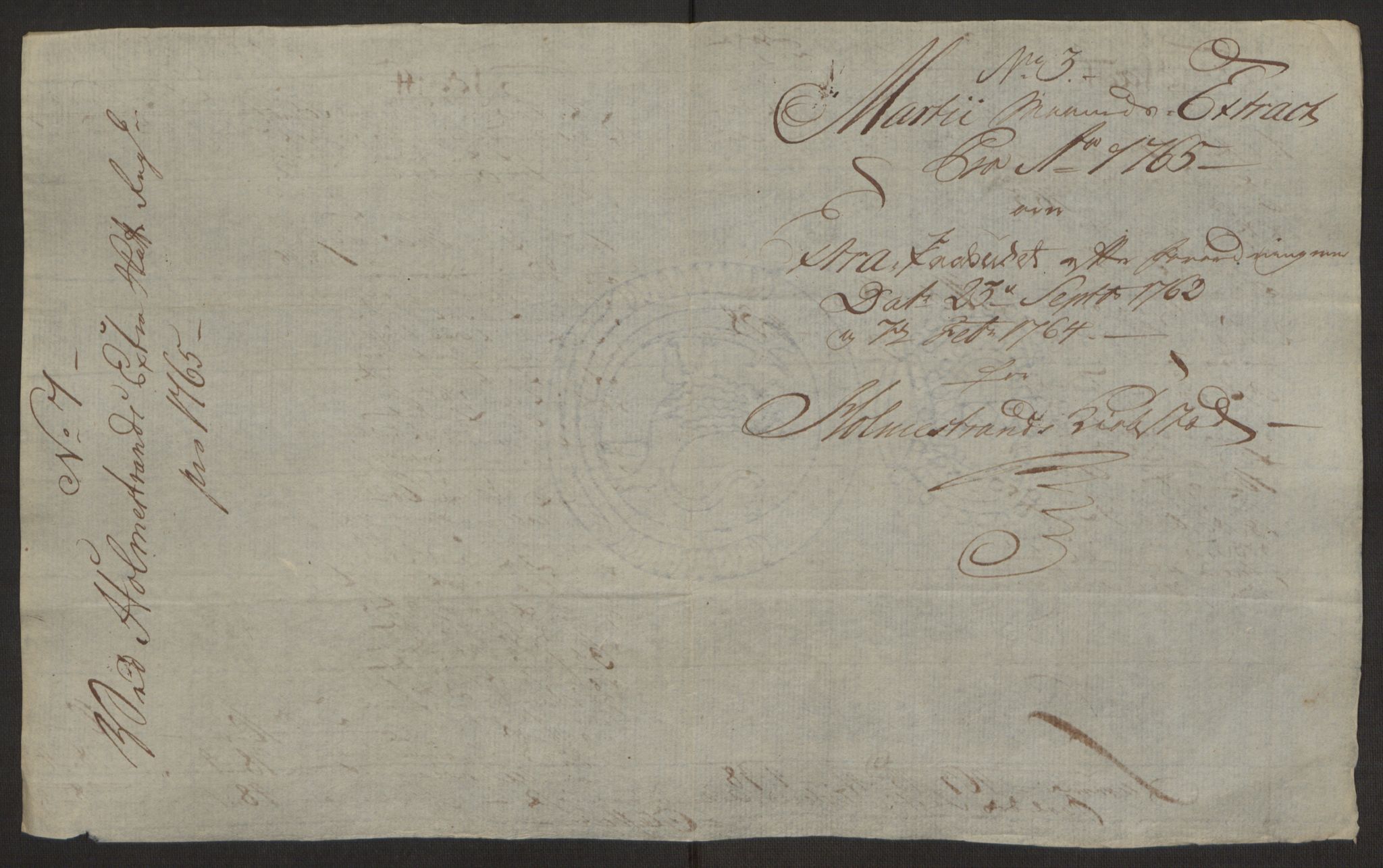 Rentekammeret inntil 1814, Reviderte regnskaper, Byregnskaper, AV/RA-EA-4066/R/Rh/L0163/0001: [H4] Kontribusjonsregnskap / Ekstraskatt, Holmestrand, 1762-1772, p. 211