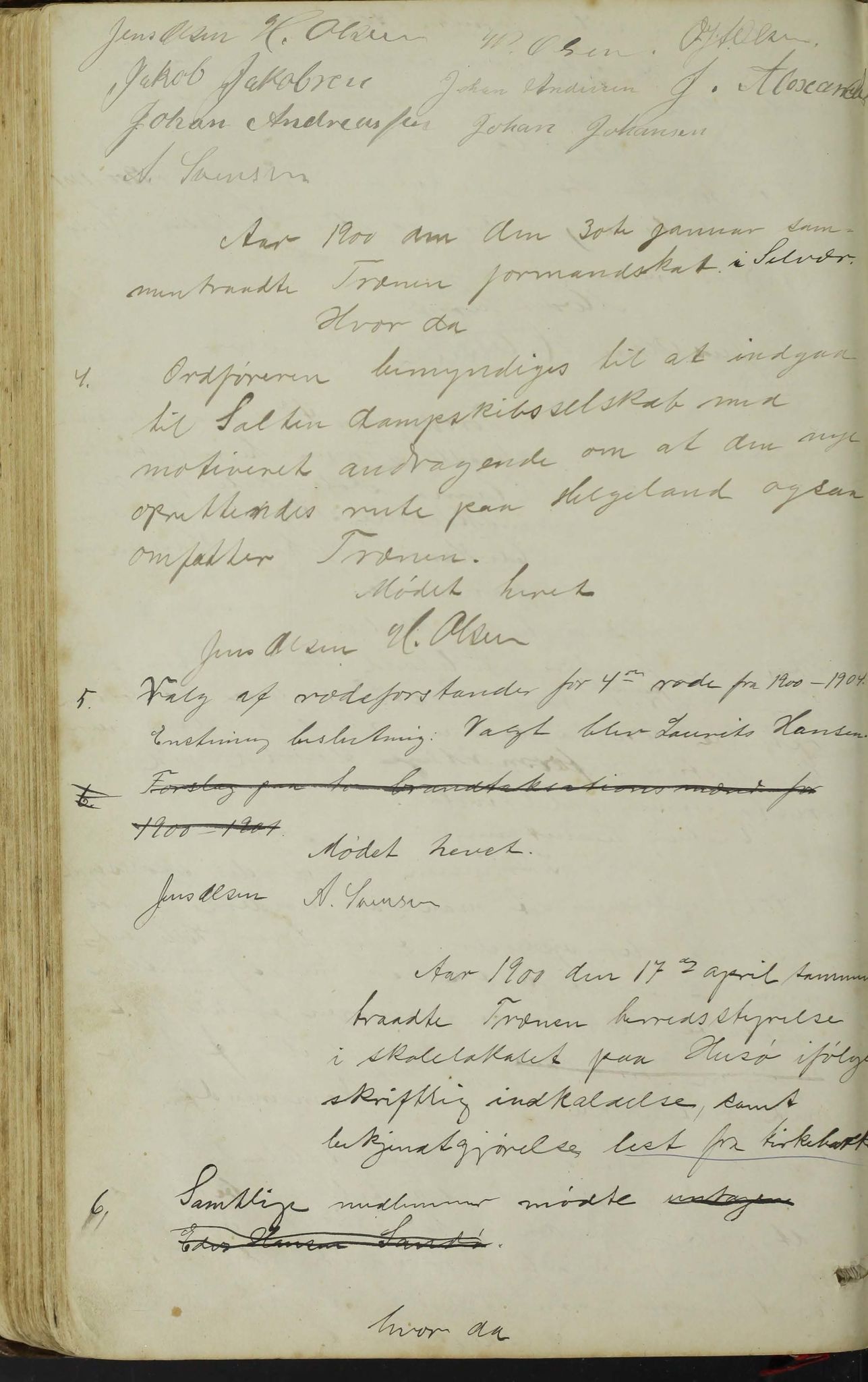 Træna kommune. Formannskapet, AIN/K-18350.150/100/L0001: Forhandlingsprotokoll for Træna, 1872-1904, p. 154b