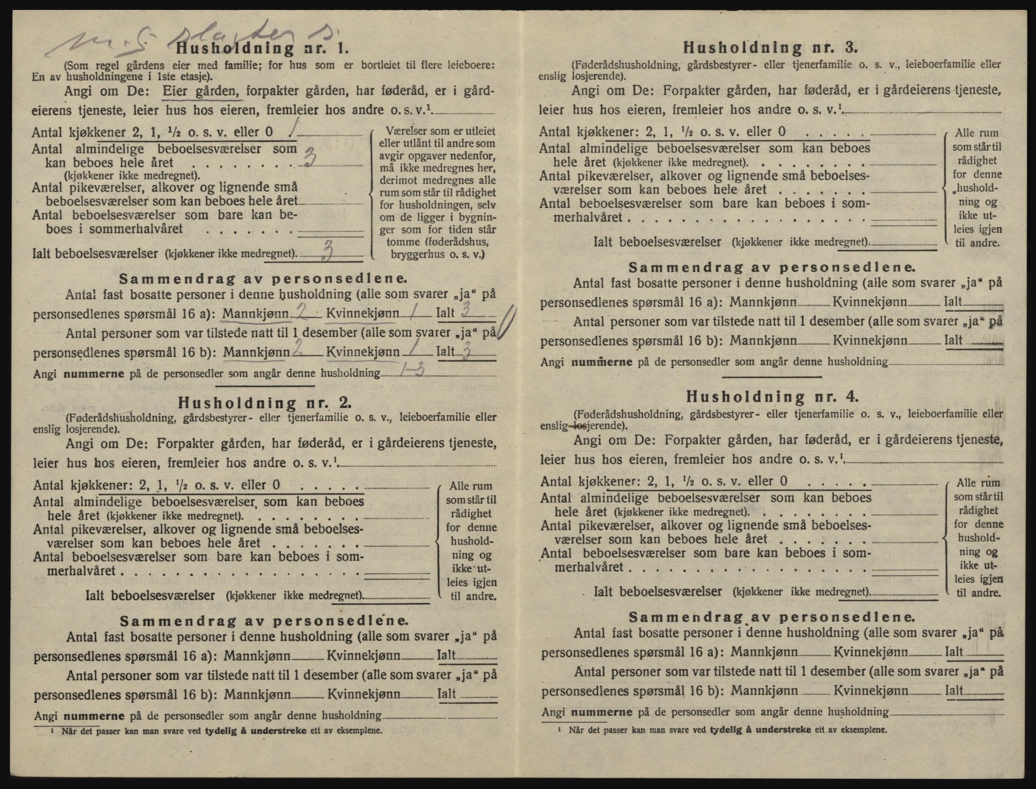 SAO, 1920 census for Glemmen, 1920, p. 1906