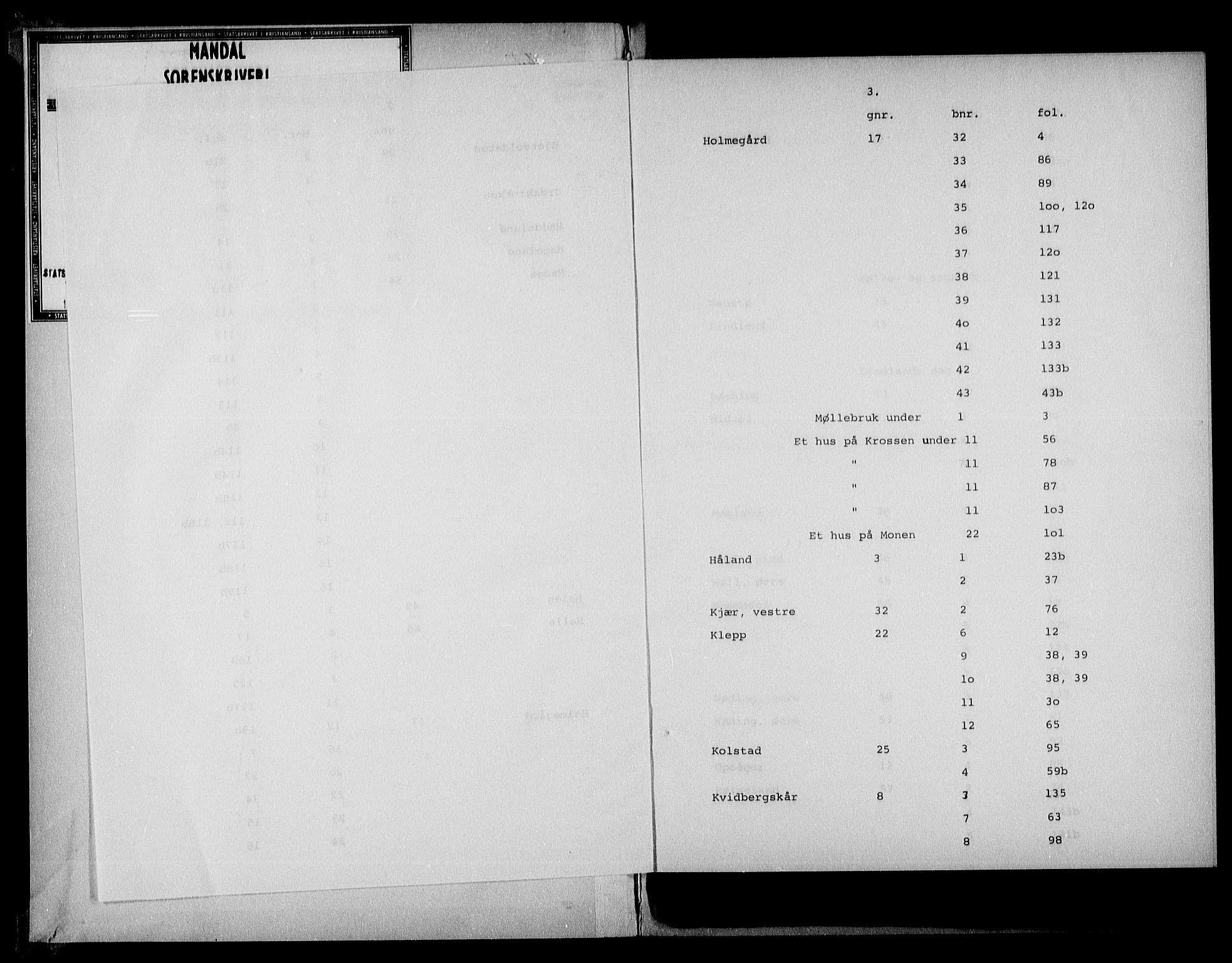 Mandal sorenskriveri, SAK/1221-0005/001/G/Ga/L0021: Mortgage register no. 17, 1870-1922