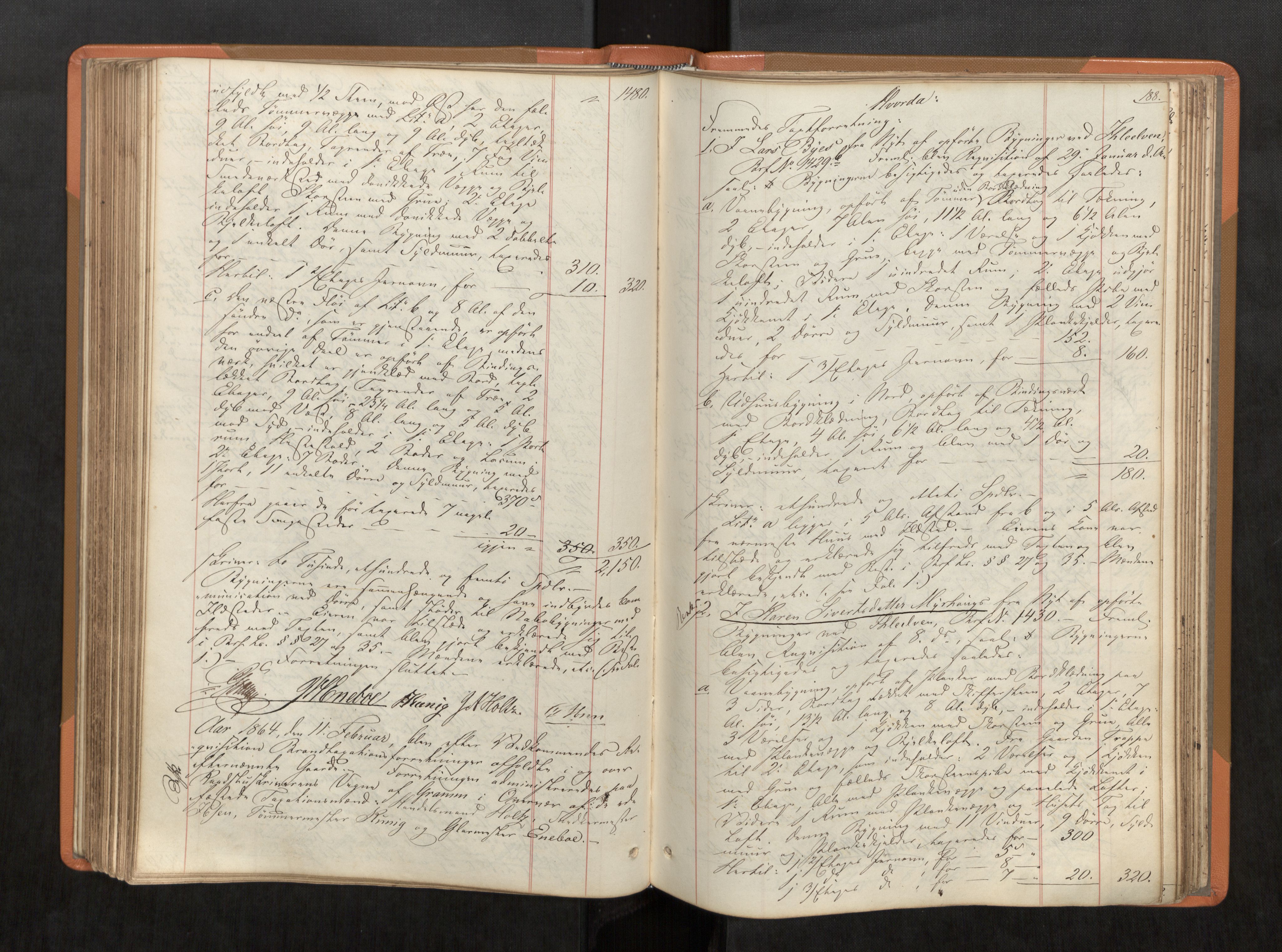 Norges Brannkasse Trondheim magistrat, AV/SAT-A-5590/Fa/L0037: Branntakstprotokoll, 1860-1867, p. 188