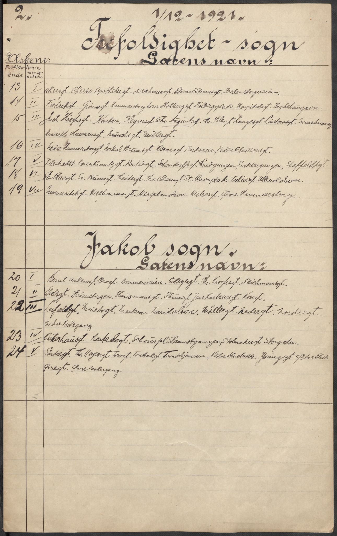 SAO, 1920 census for Kristiania, 1920, p. 3