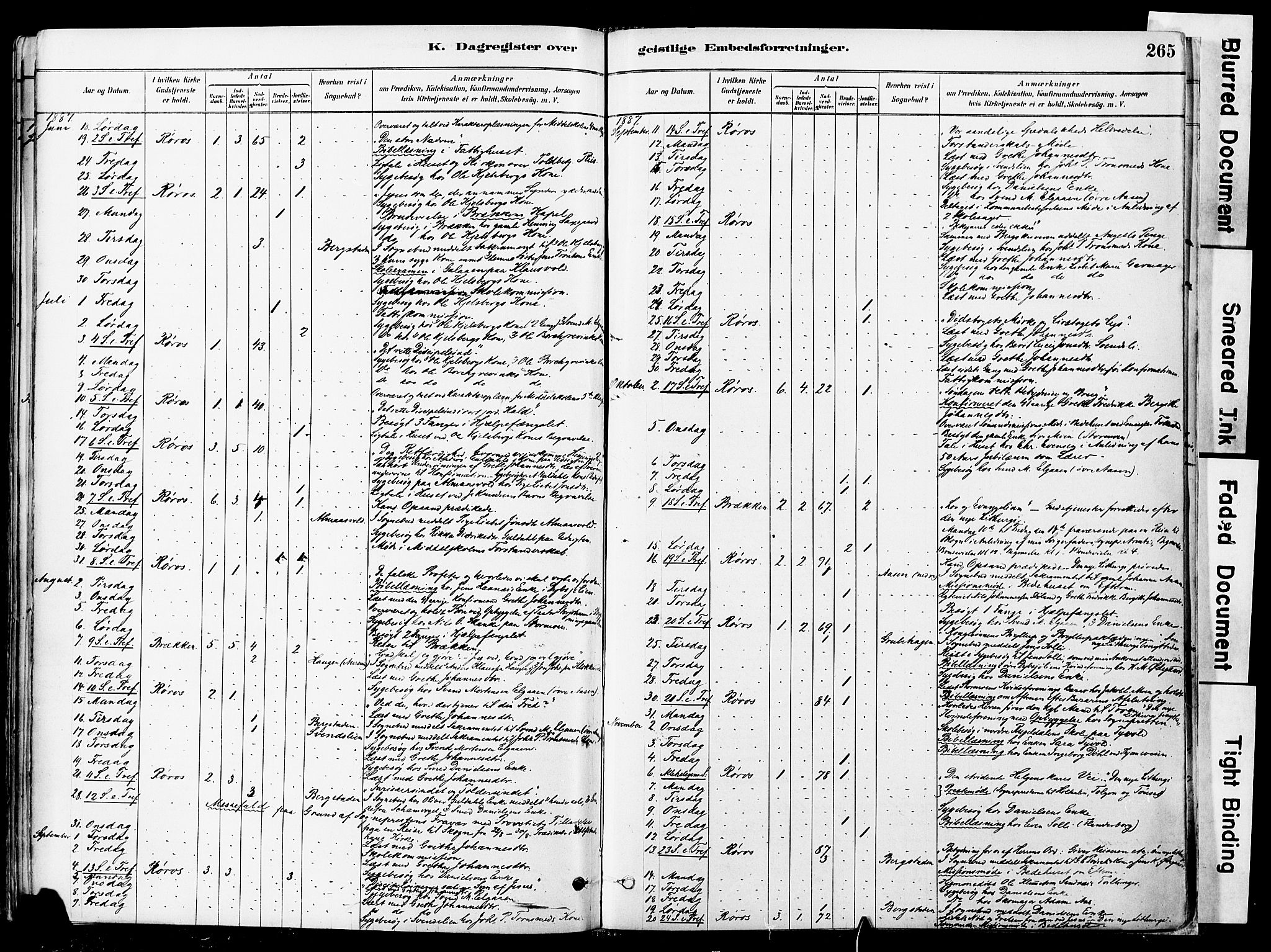 Ministerialprotokoller, klokkerbøker og fødselsregistre - Sør-Trøndelag, AV/SAT-A-1456/681/L0933: Parish register (official) no. 681A11, 1879-1890, p. 265