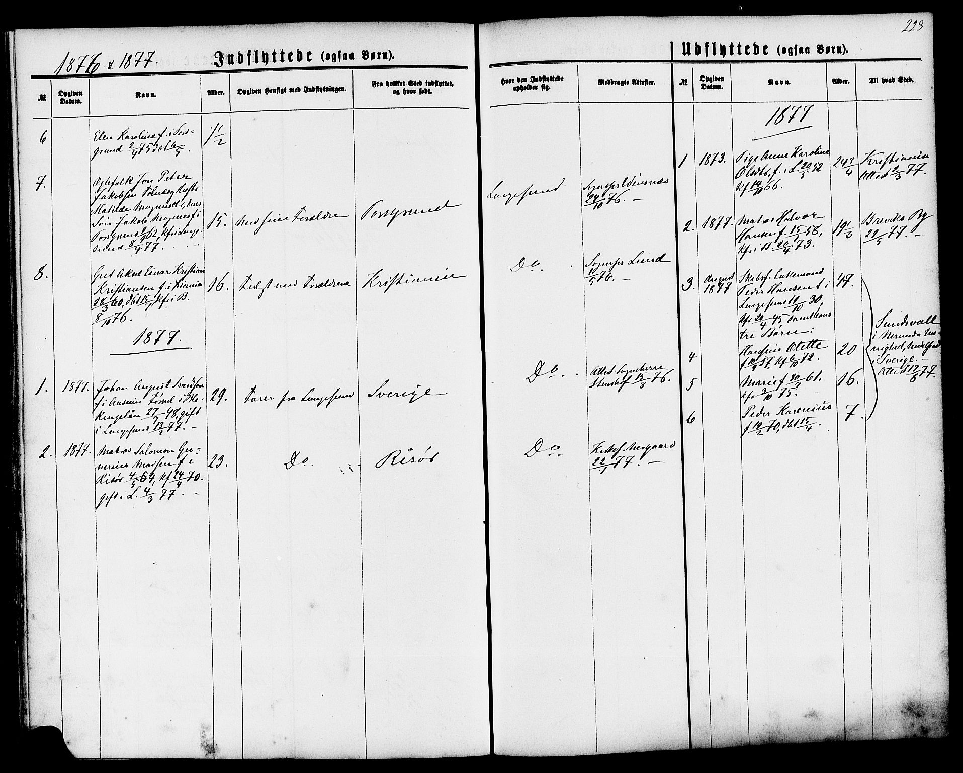 Langesund kirkebøker, SAKO/A-280/G/Ga/L0004: Parish register (copy) no. 4, 1859-1884, p. 228