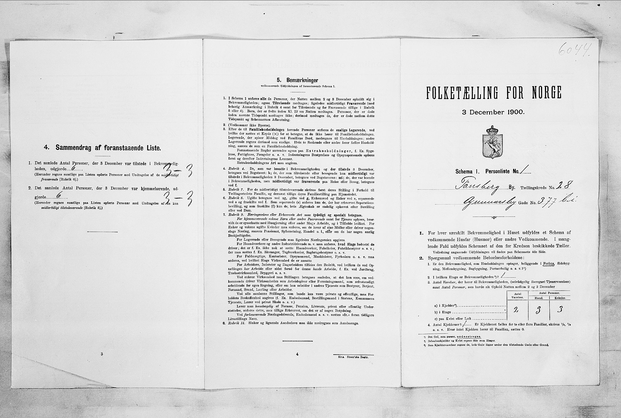 RA, 1900 census for Tønsberg, 1900, p. 4291