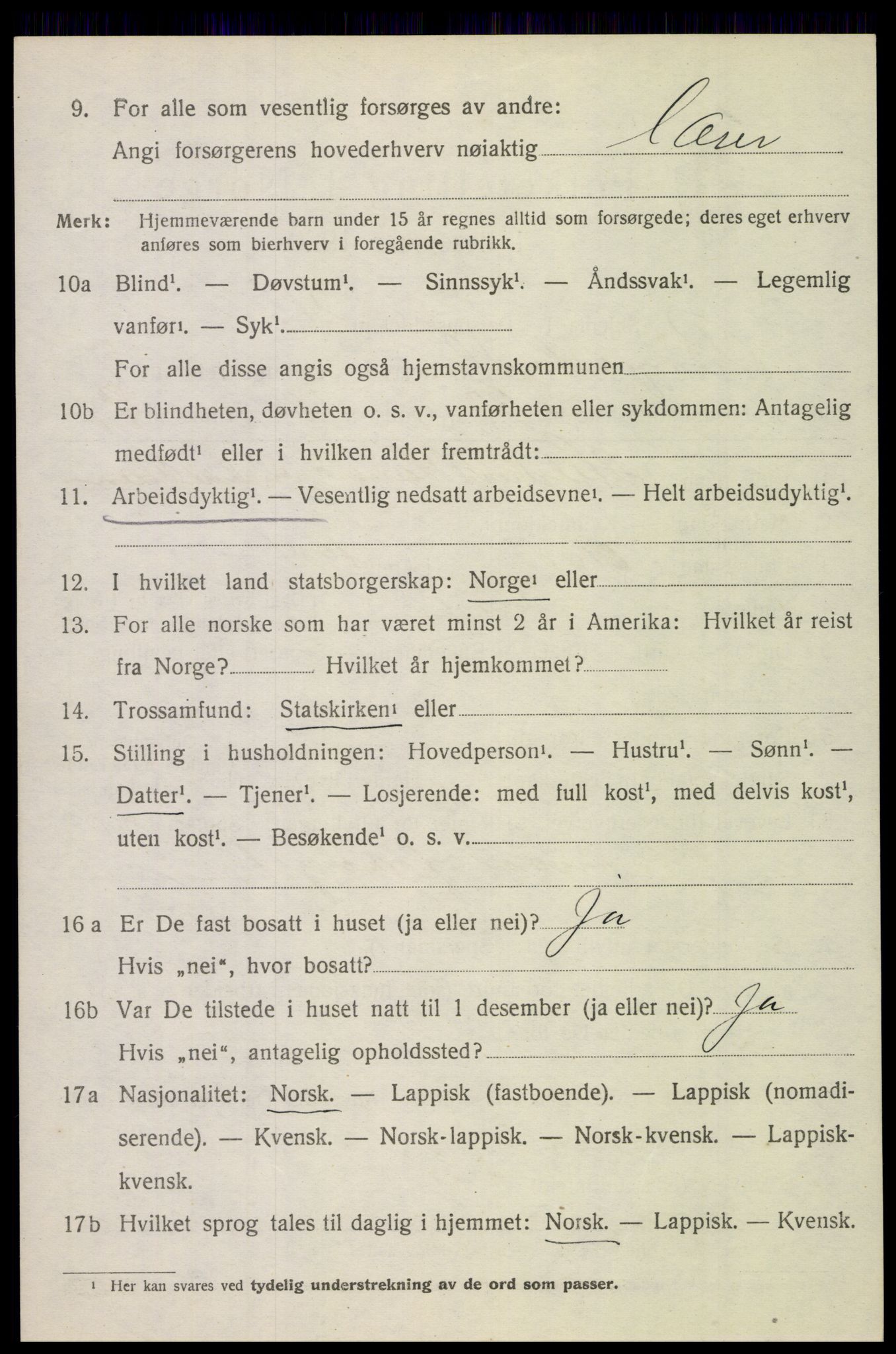 SAT, 1920 census for Borge, 1920, p. 7198