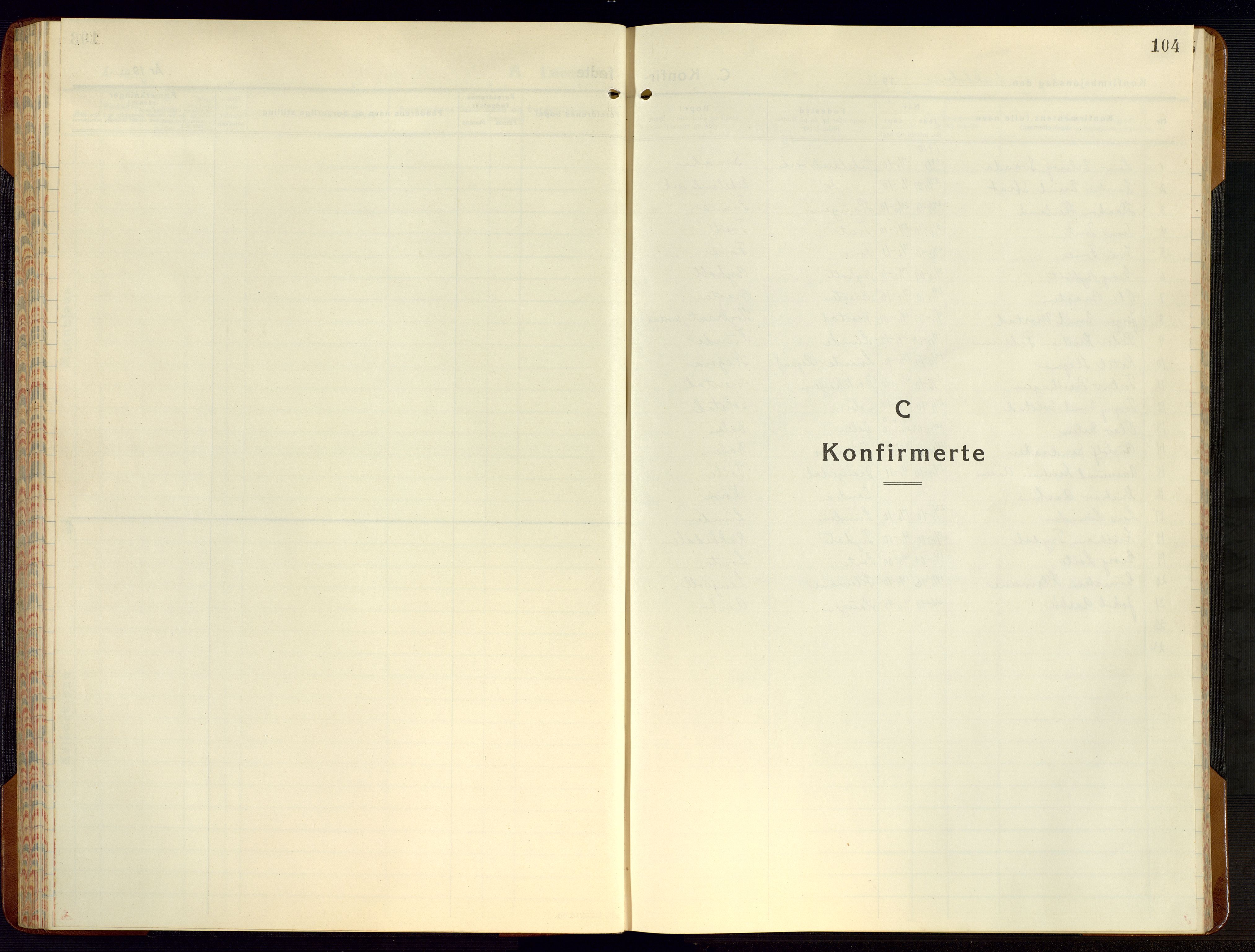 Gjerstad sokneprestkontor, AV/SAK-1111-0014/F/Fb/Fba/L0009: Parish register (copy) no. B 9, 1925-1946, p. 104